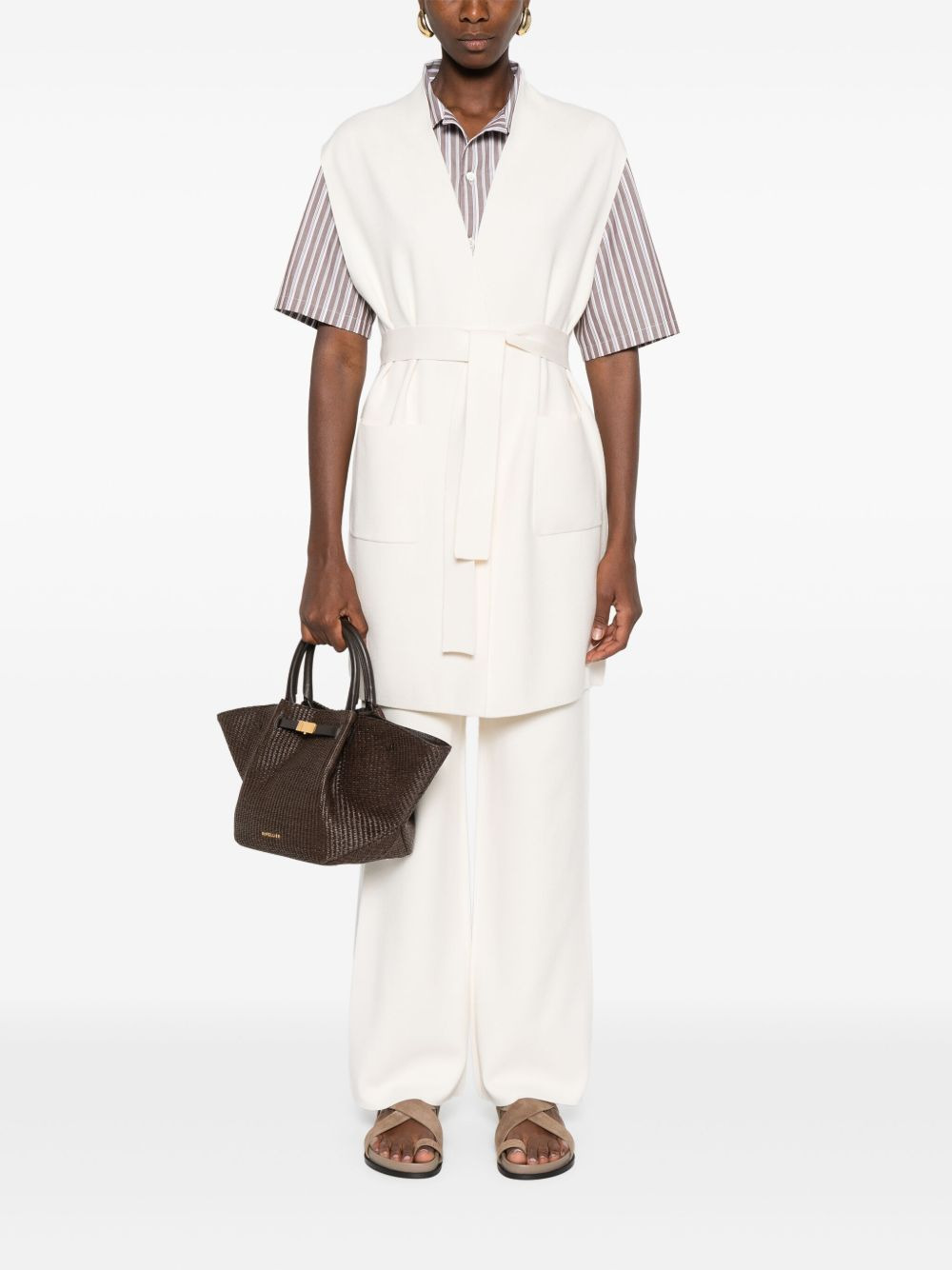 Max Mara Women Belted Long Vest - 5