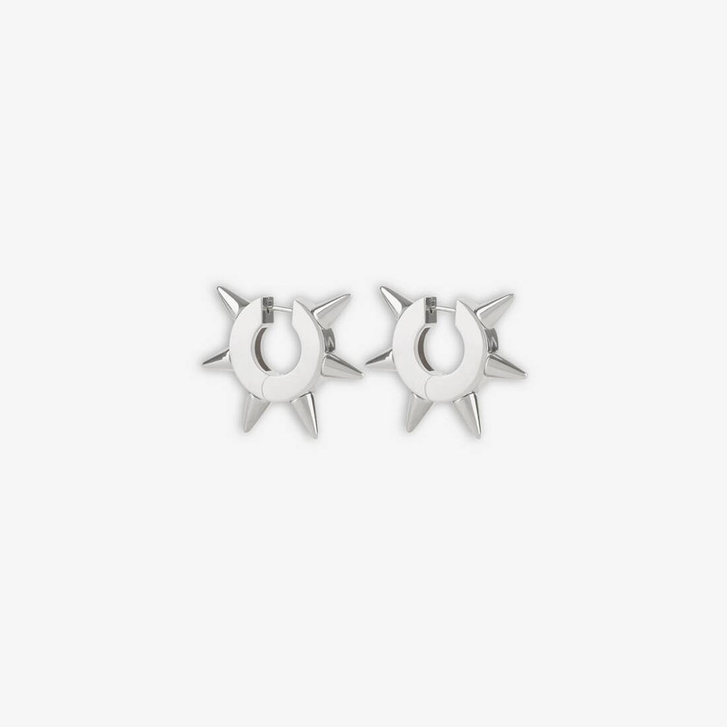 Punk Spike Earrings in Silver 1