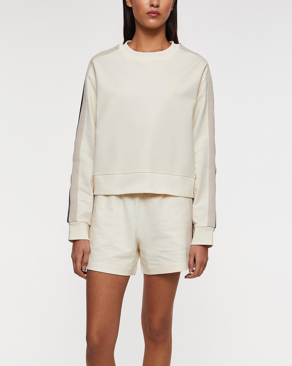 Sweatshirt Crochet Accent Cotton Natural - 2