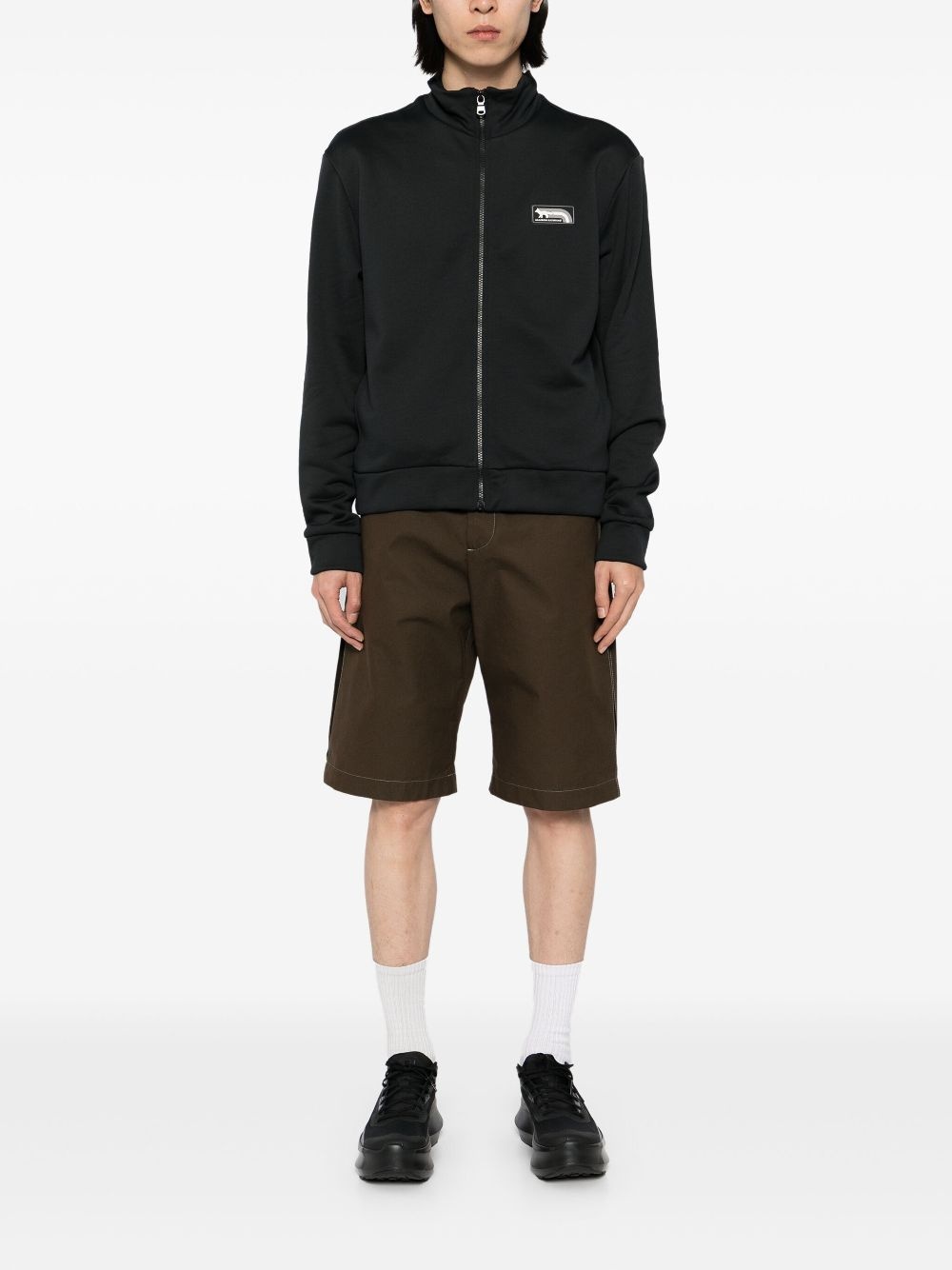 logo patched jacket - 2