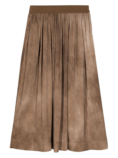 UMA WANG garment-dyed pleated skirt outlook