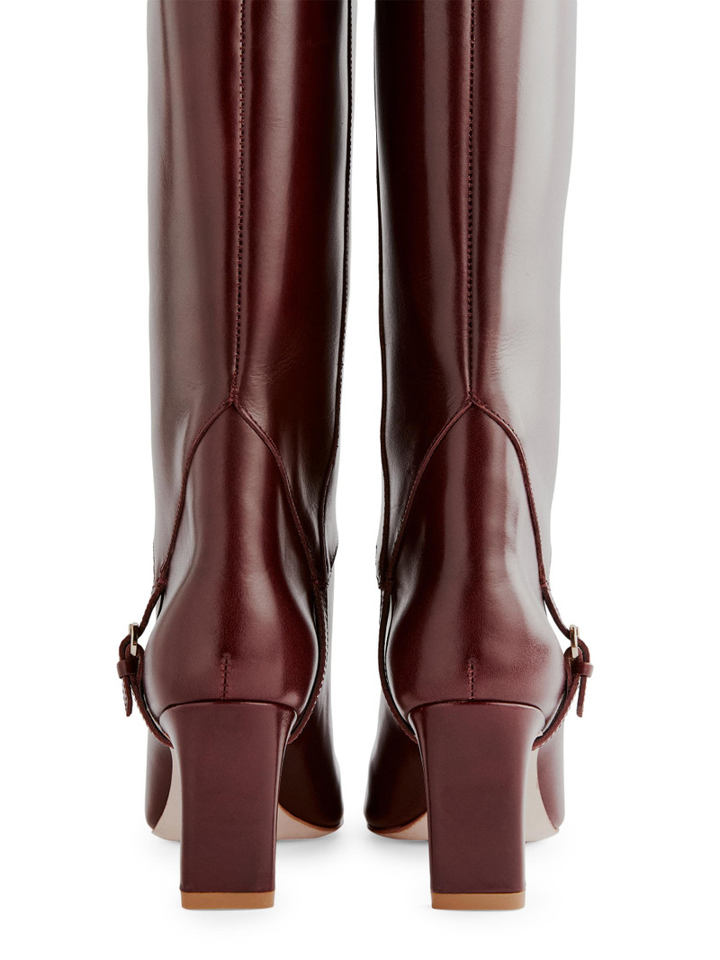 Women's Gaelle 75MM Leather Knee-High Boots - Ruby 3