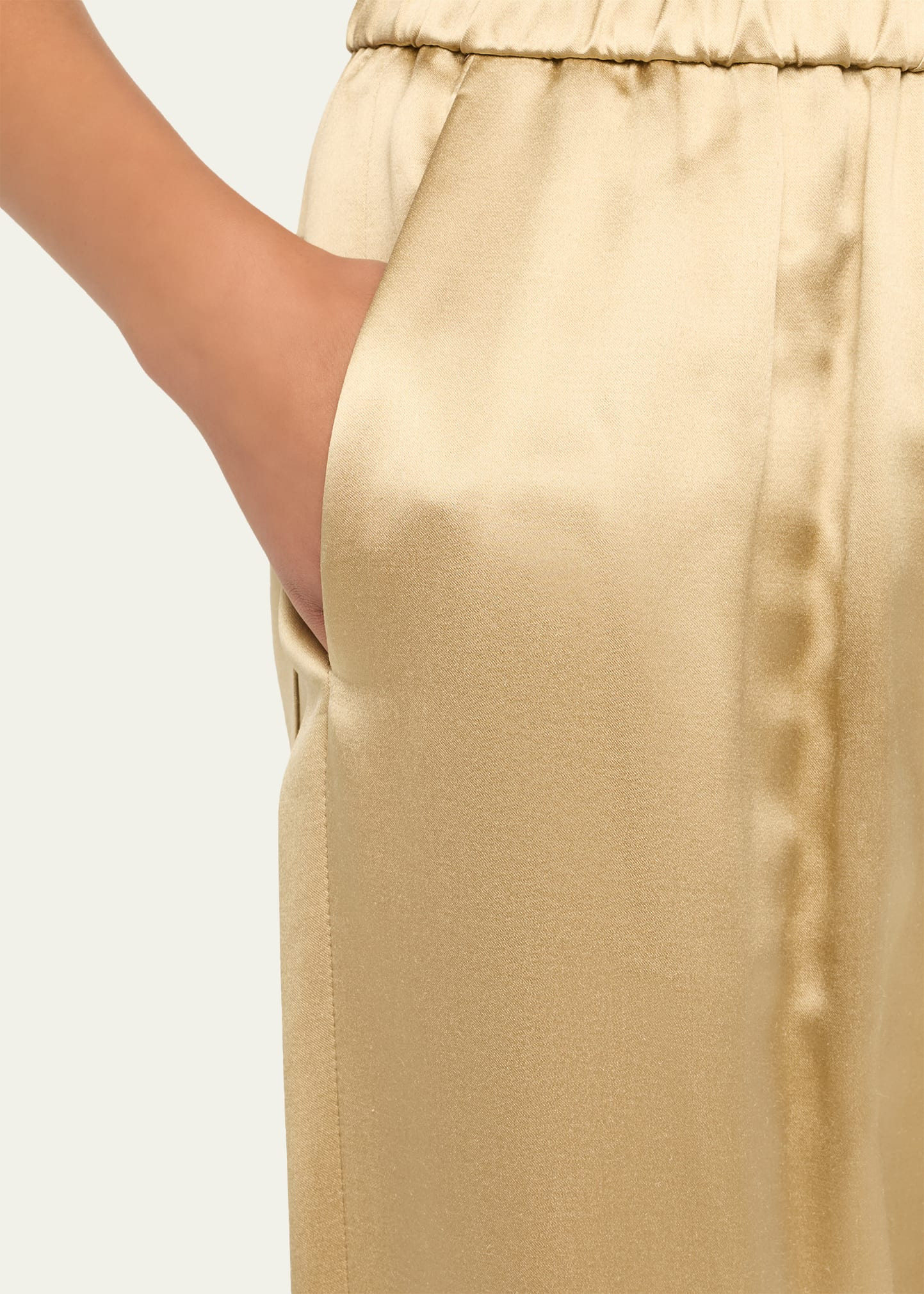 Relaxed-Leg Silk Pull-On Trousers - 5