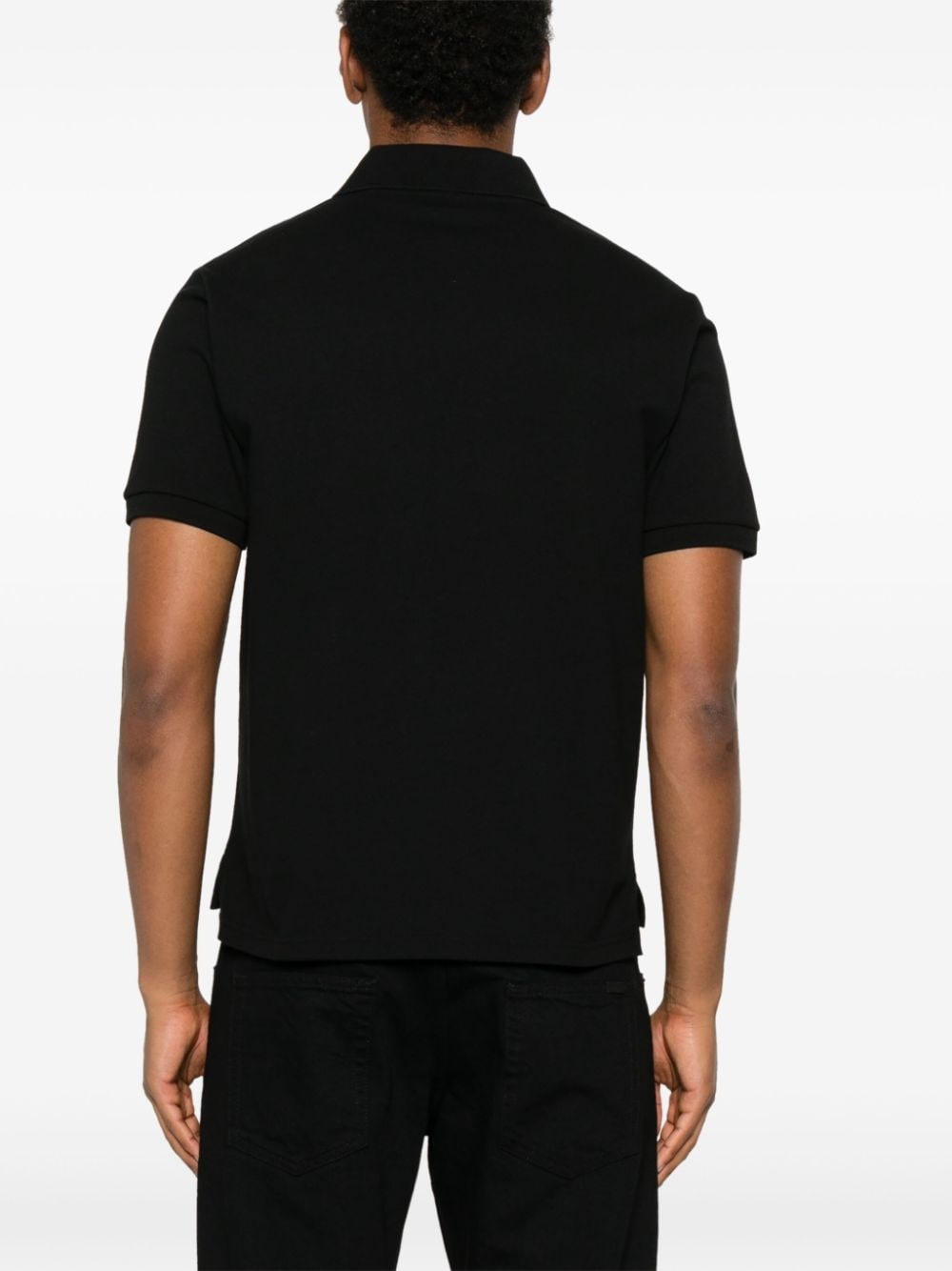 Cassandre-embroidered piqué polo shirt - 4