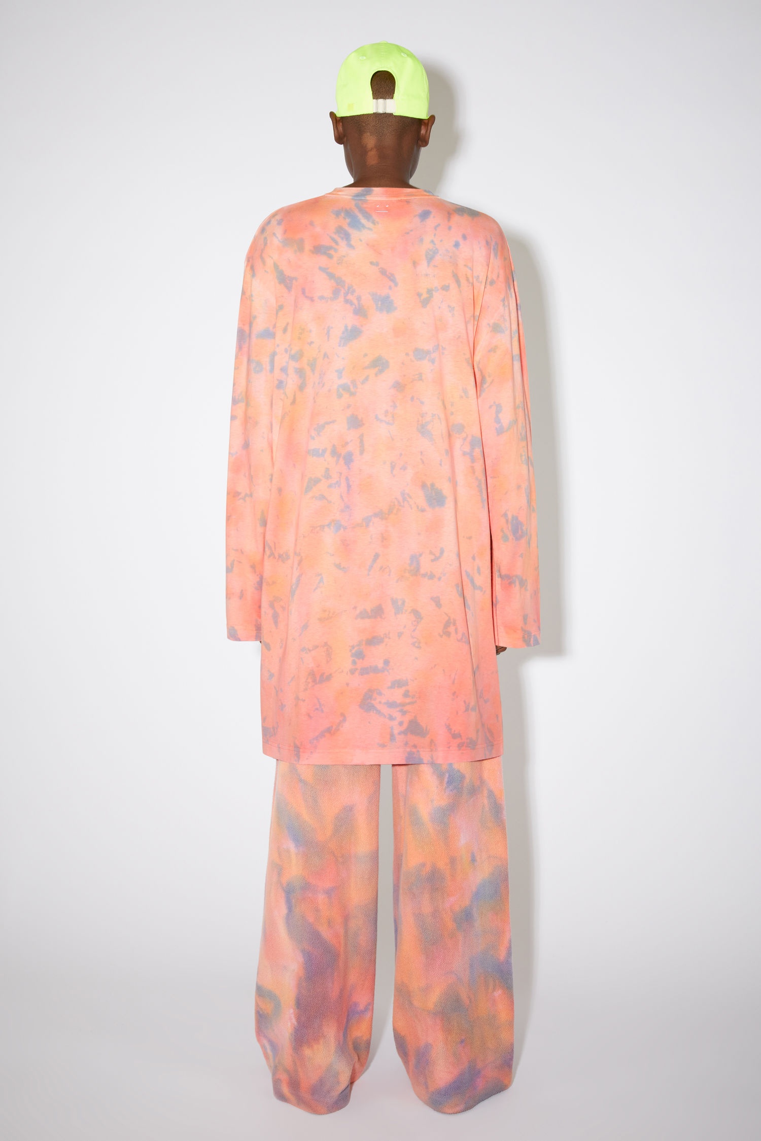 Jersey shirt dress - Peach orange - 3