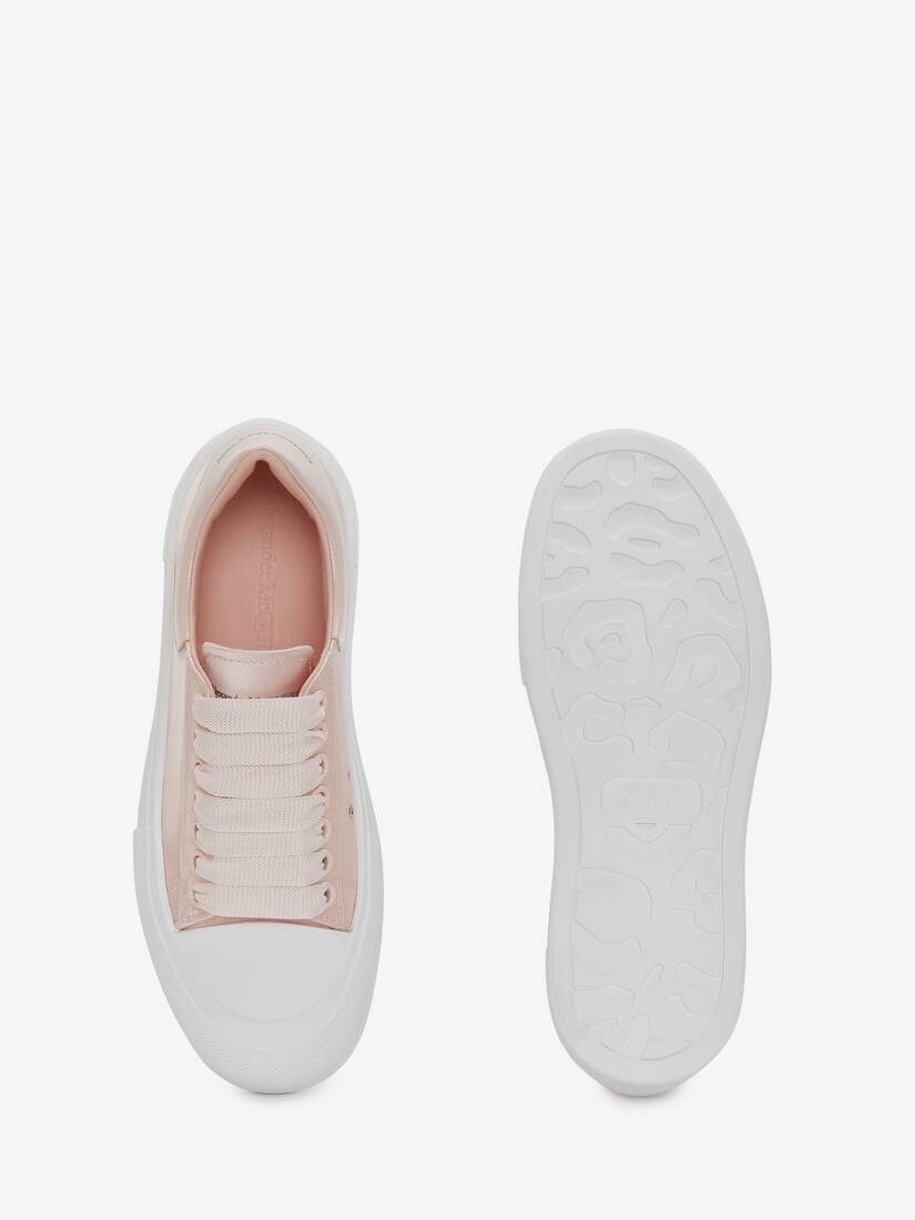 Deck Plimsoll in Tea Rose/white - 4