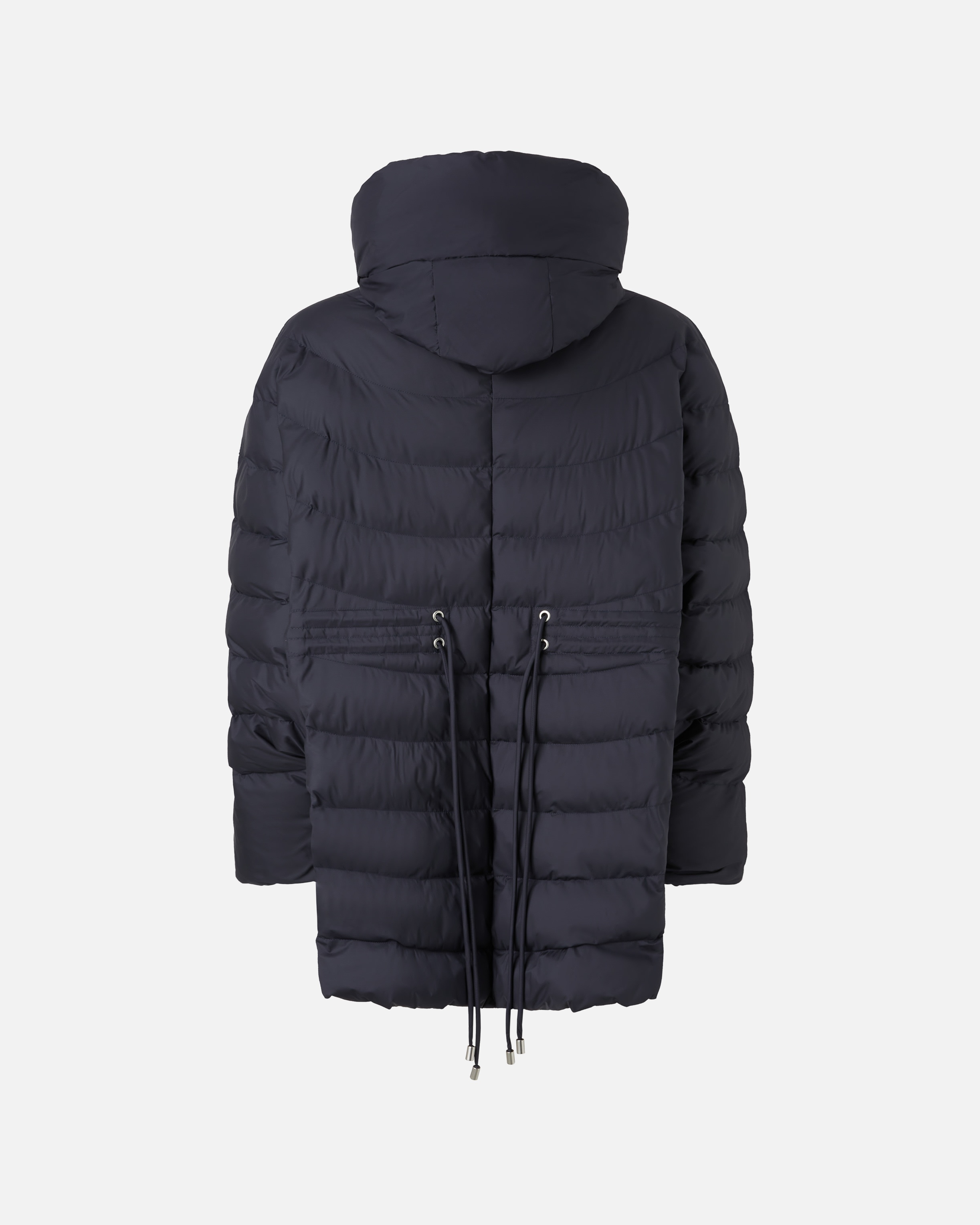 PADDED AND QUILTED FLARED PUFFER JACKET WITH DRAWSTRING - 6