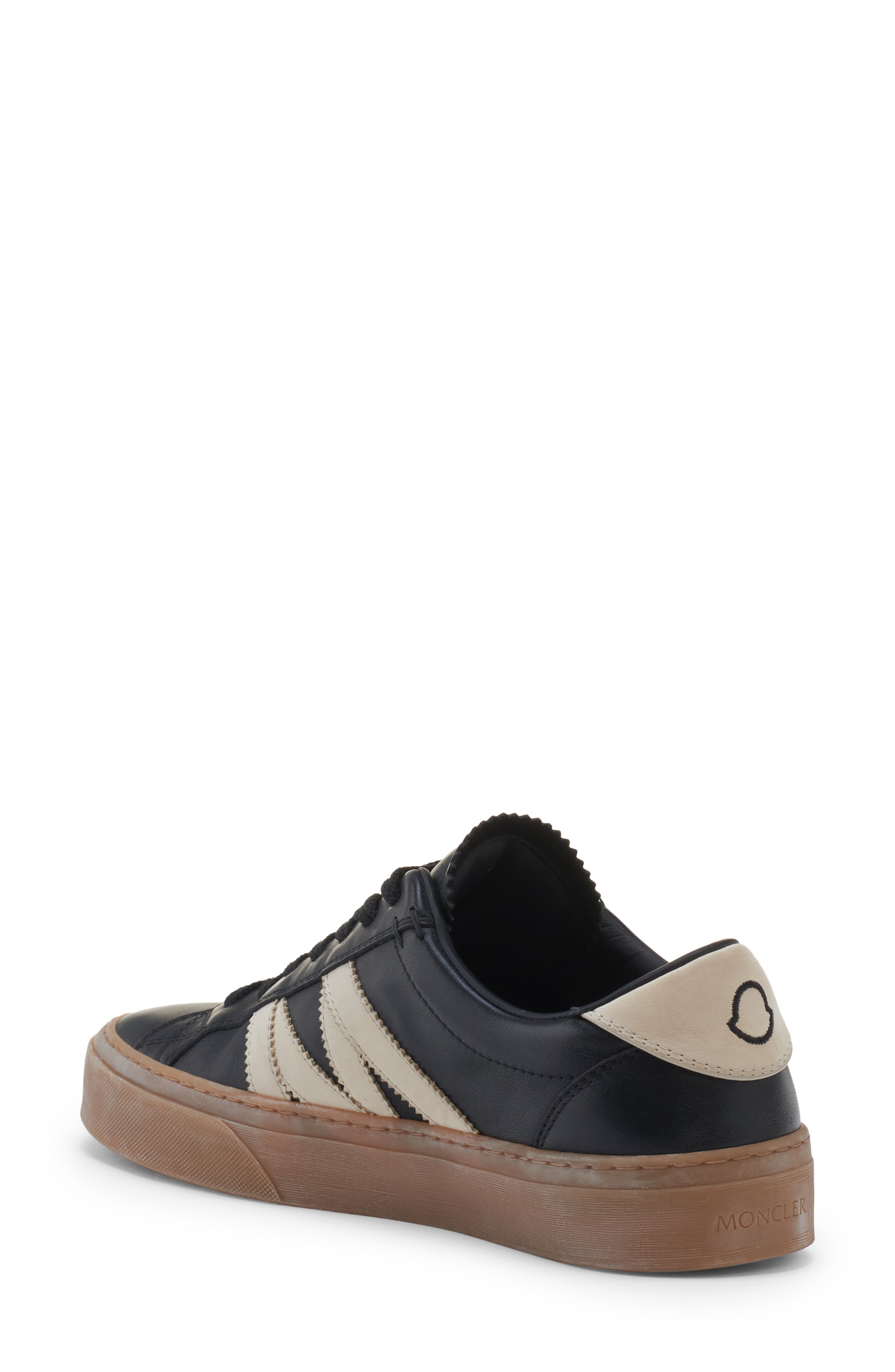 Moncler Monaco 2 Low Top Sneaker in Black at Nordstrom - 2