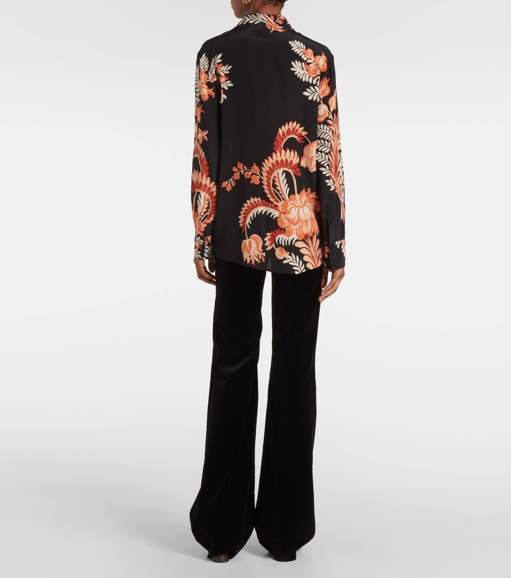 Printed silk crêpe de chine blouse - 3