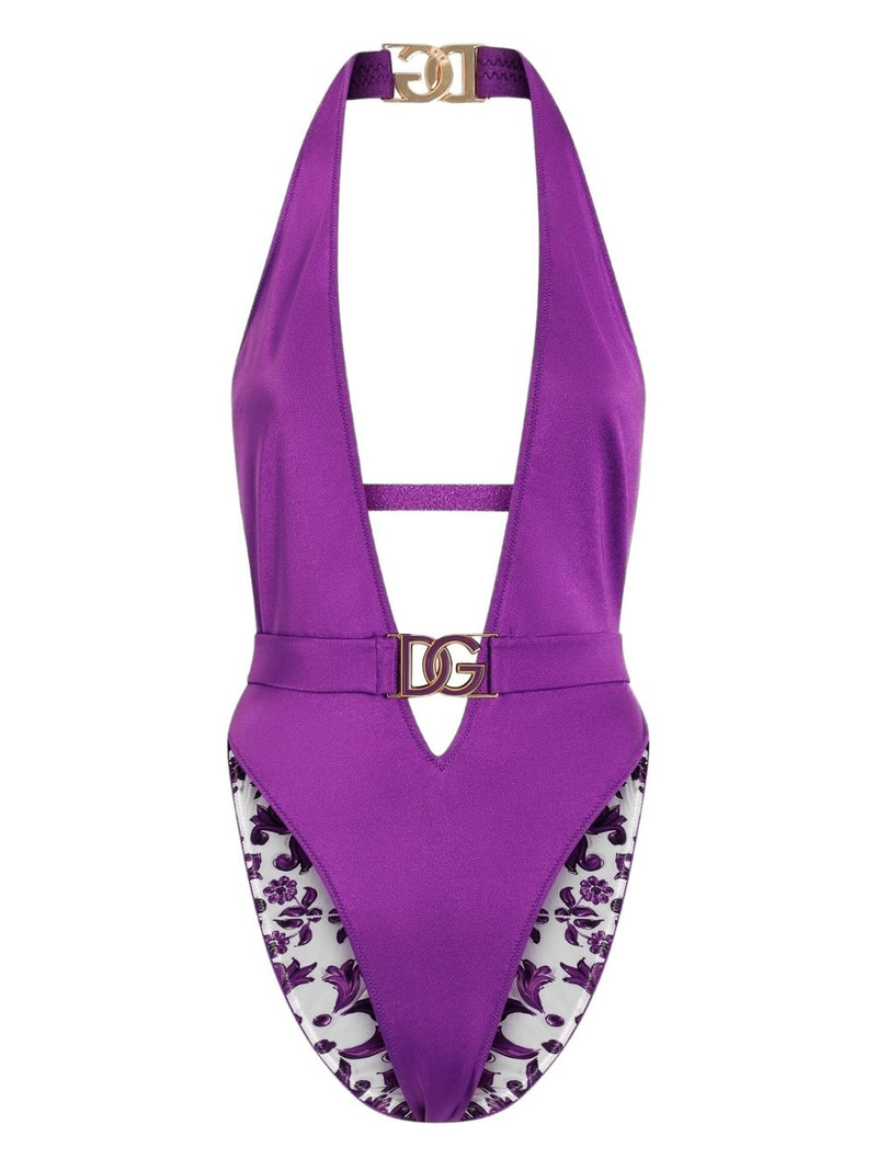 DG logo-plaque swimsuit 1
