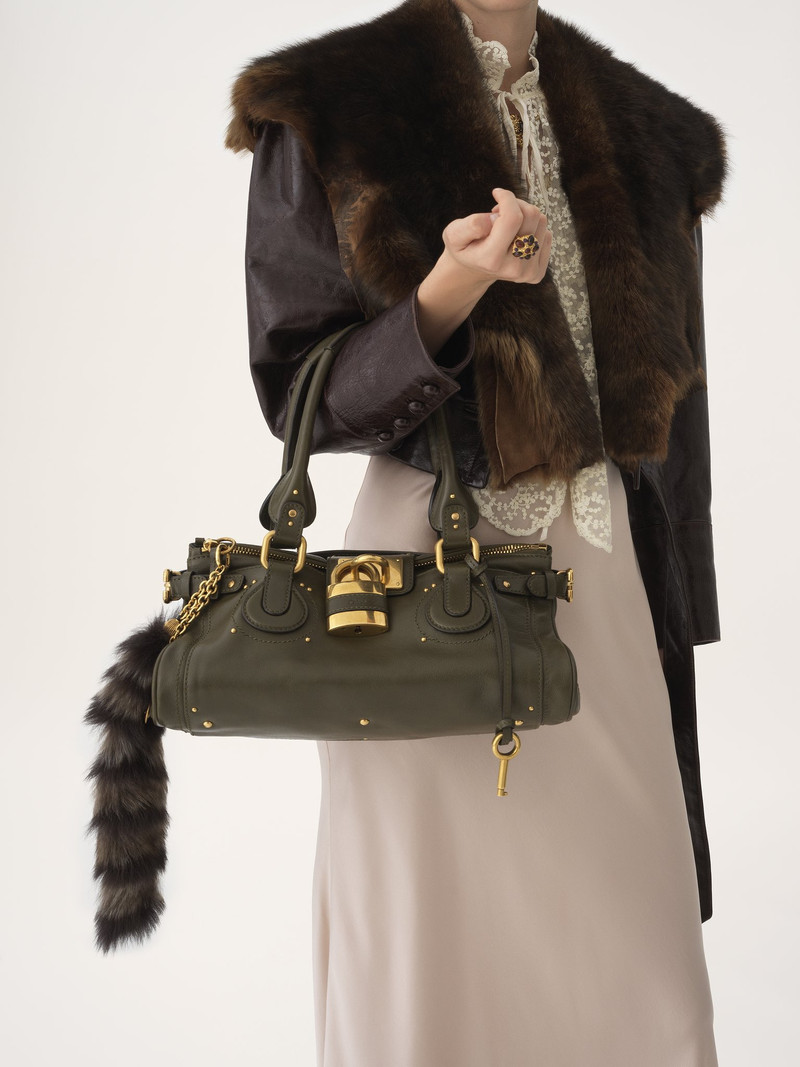 Chloé PADDINGTON BAG IN GRAINED LEATHER outlook