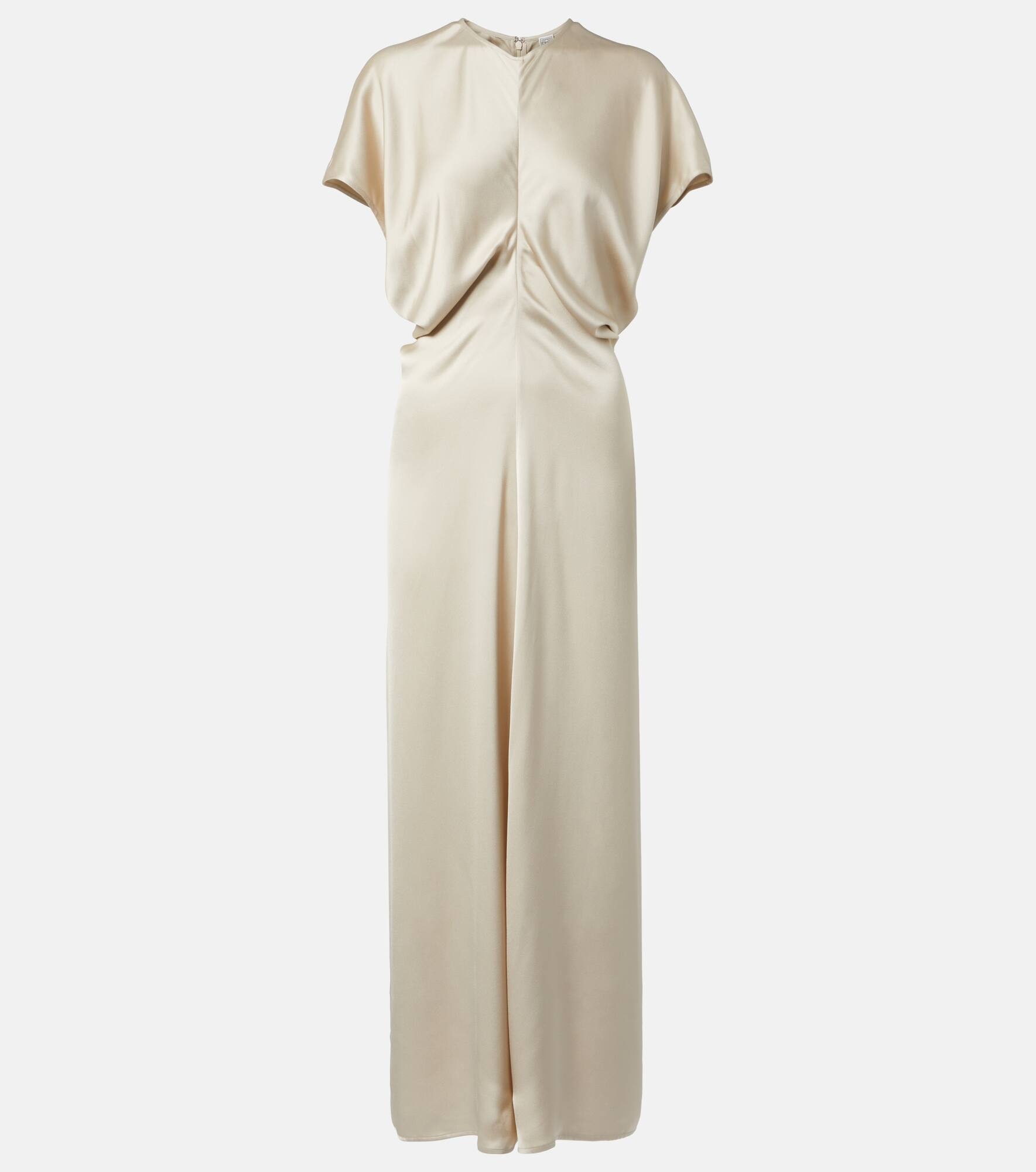 Bridal Slouch draped satin maxi dress - 1