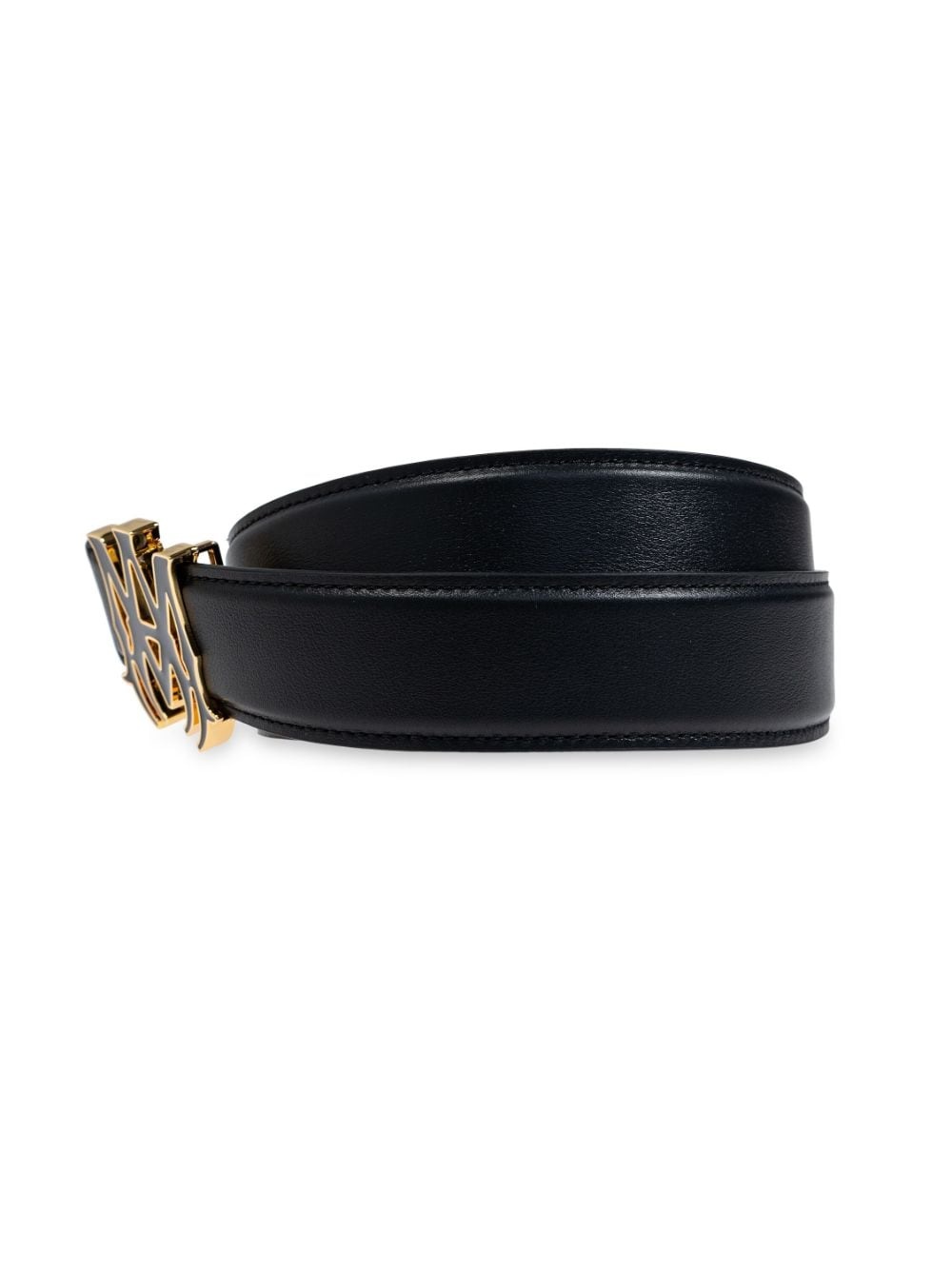 logo-buckle leather belt - 3