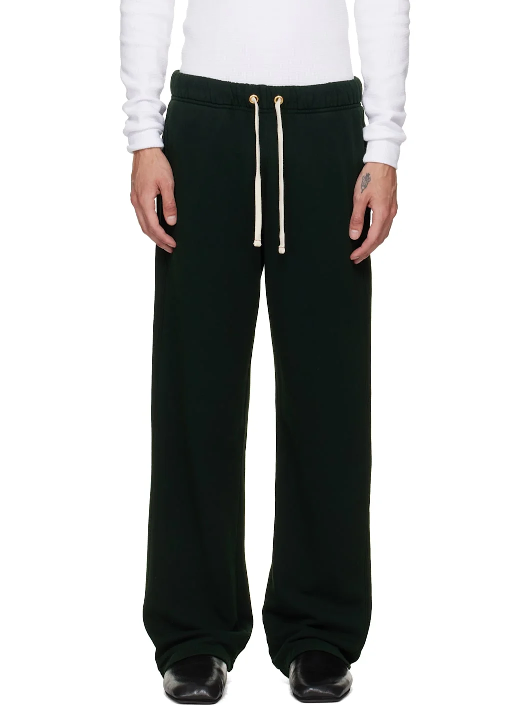 Green French Terry Classic Sweatpants - 1