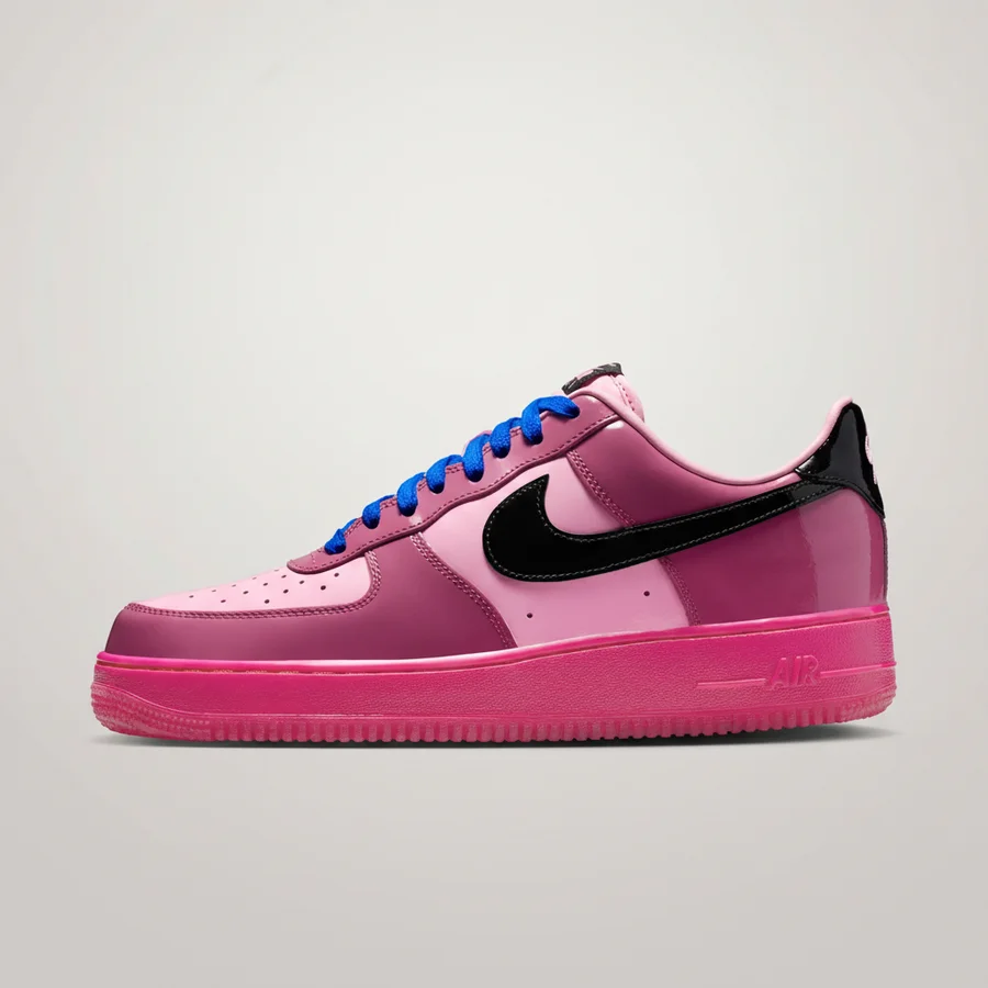 Air Force 1 Sneaker in Pink Cooler/Black/Mulberry Rose - 1