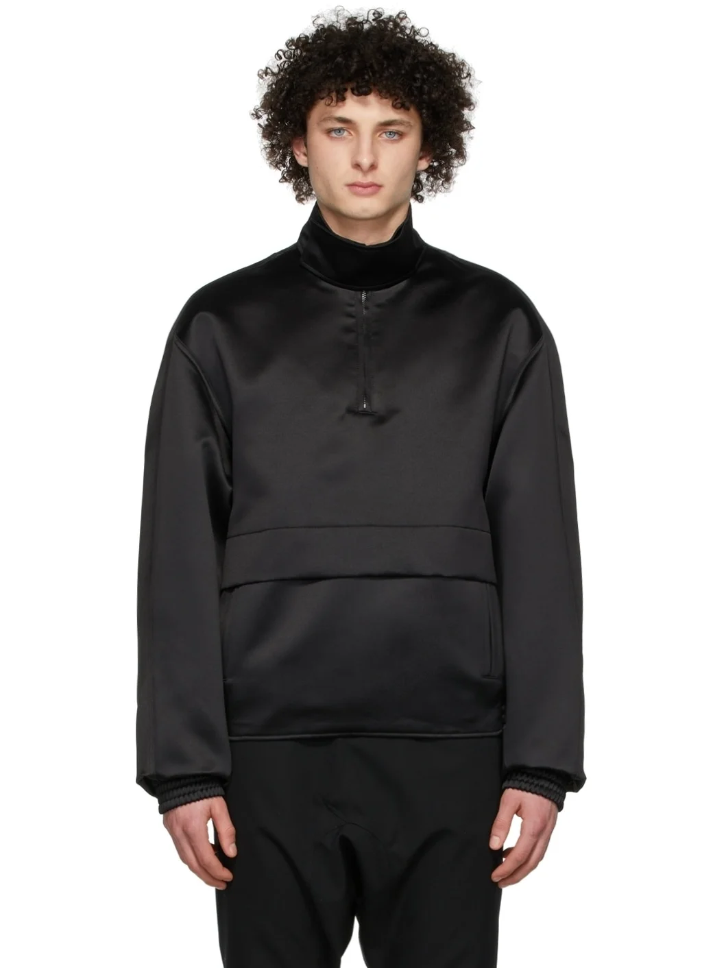 Black Polyester Jacket - 1