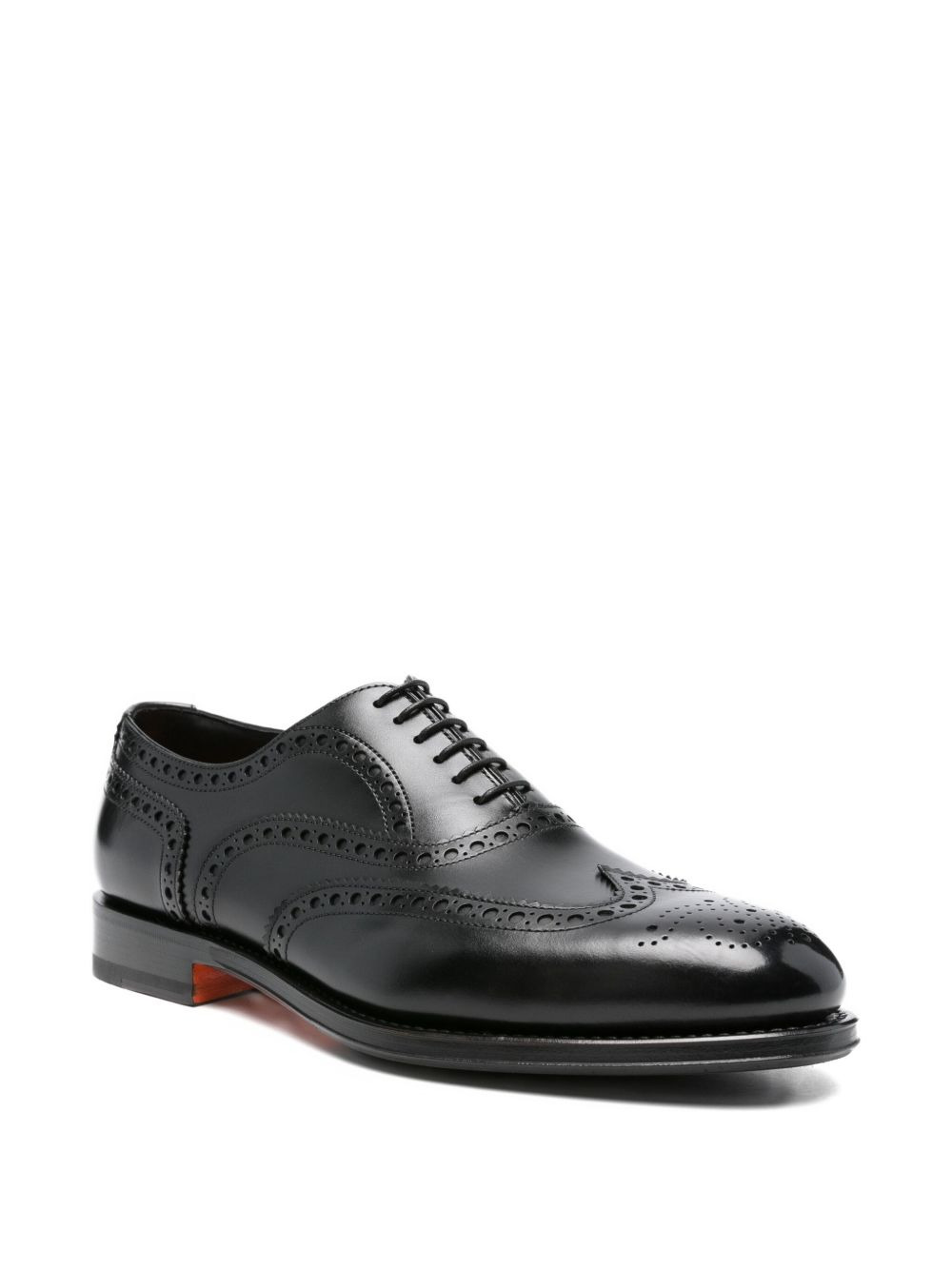 perforated leather oxford shoes - 2
