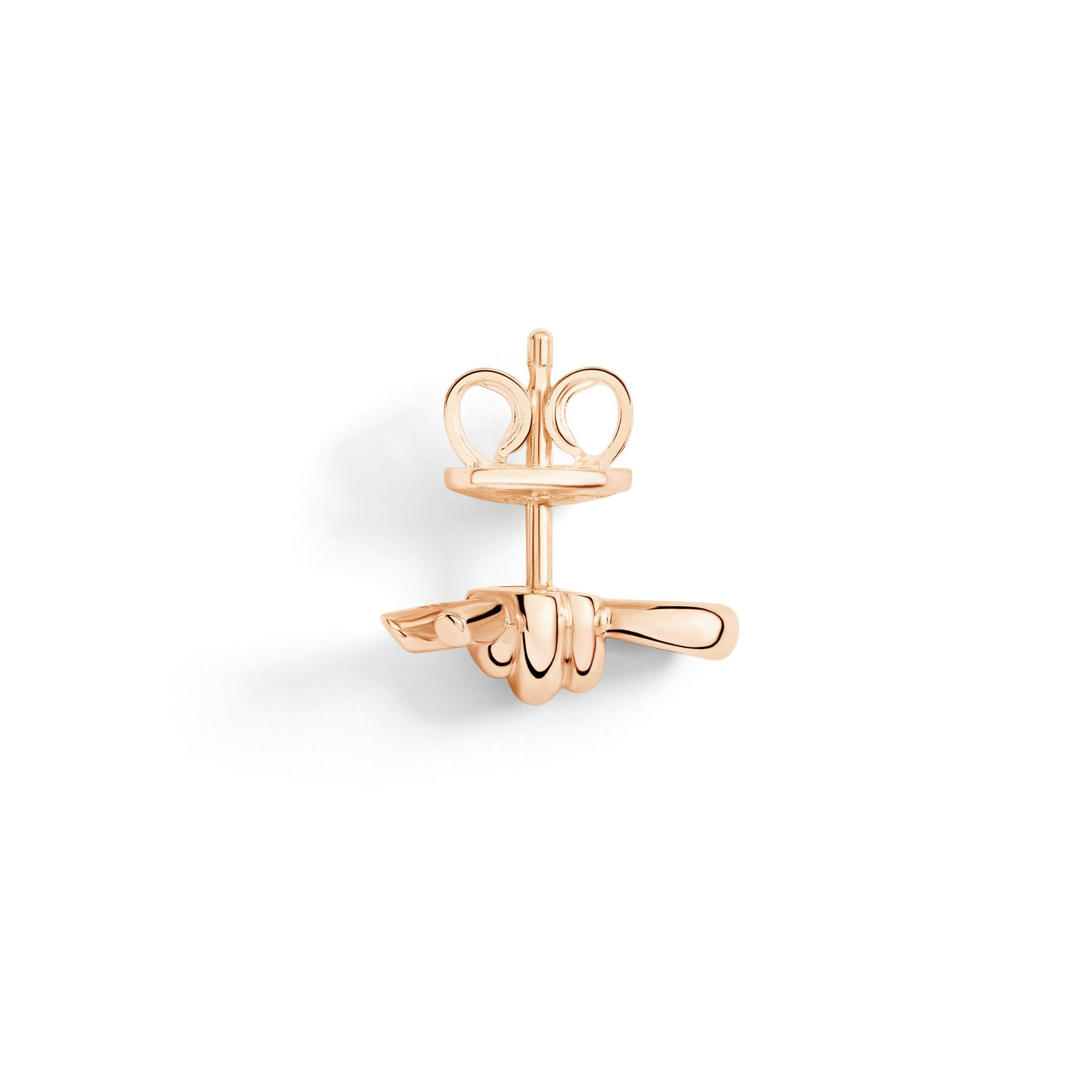ROSE GOLD NODO STUD EARRING - 2