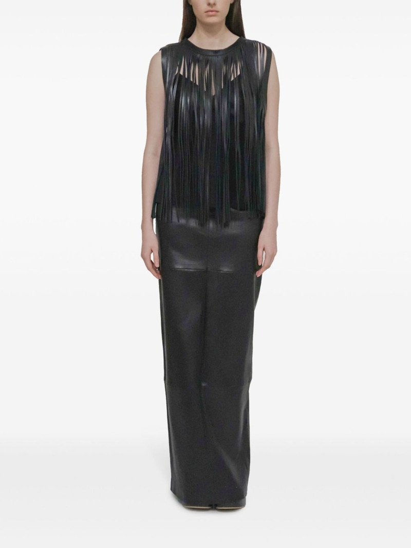 ROSETTA GETTY fringe leather top outlook