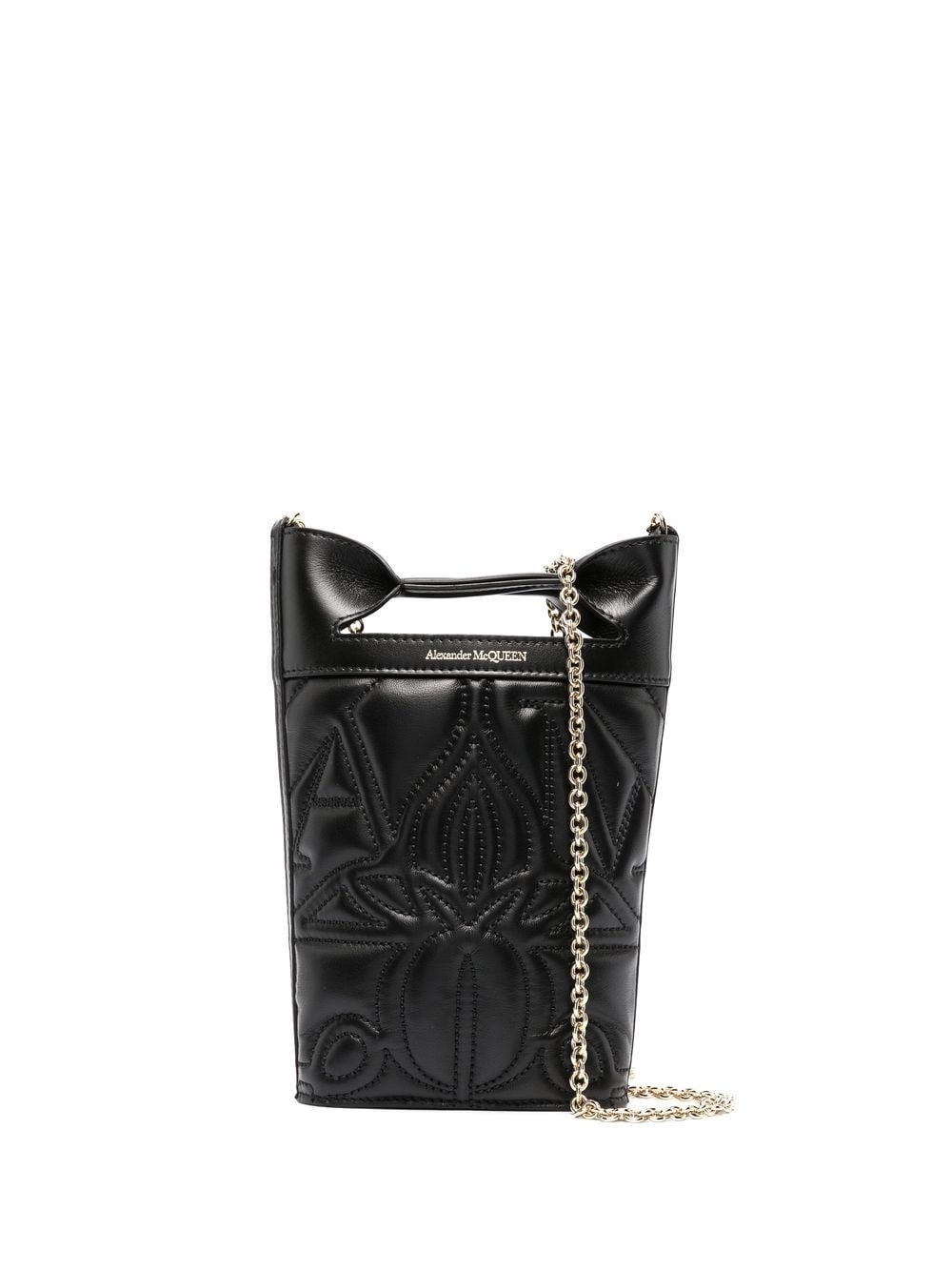 embroidered mini bucket bag - 1