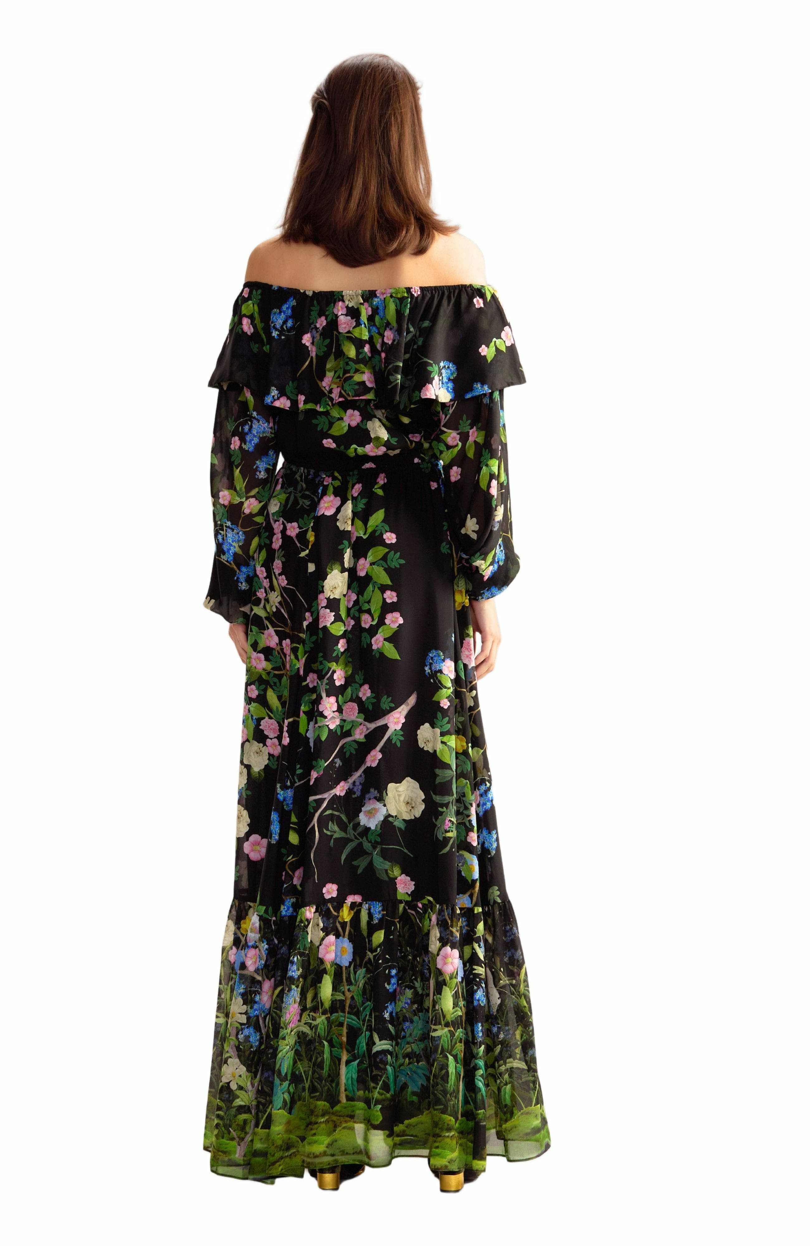 Cynthia Rowley Ophelia Dress in Black Floral at Nordstrom - 4