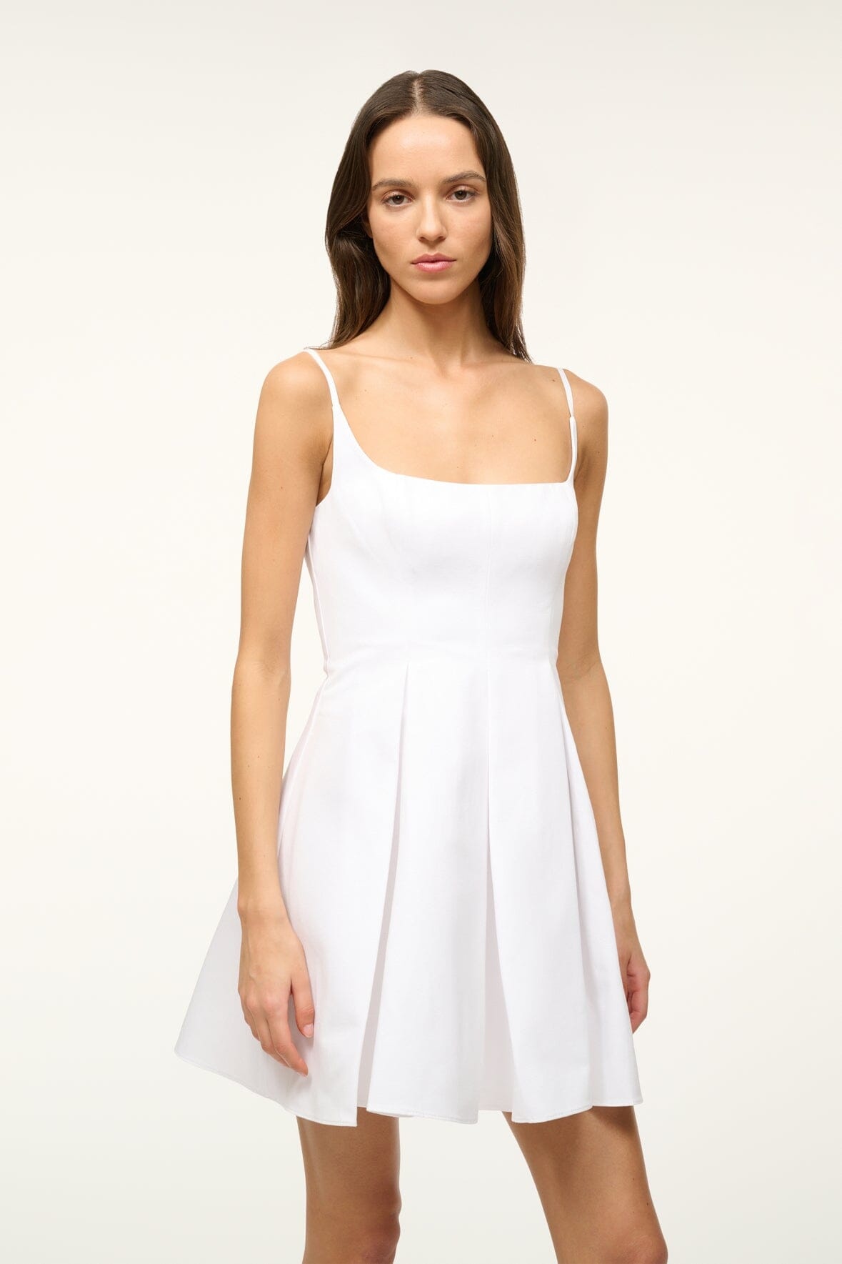 STAUD MINI JOLI DRESS WHITE - 5