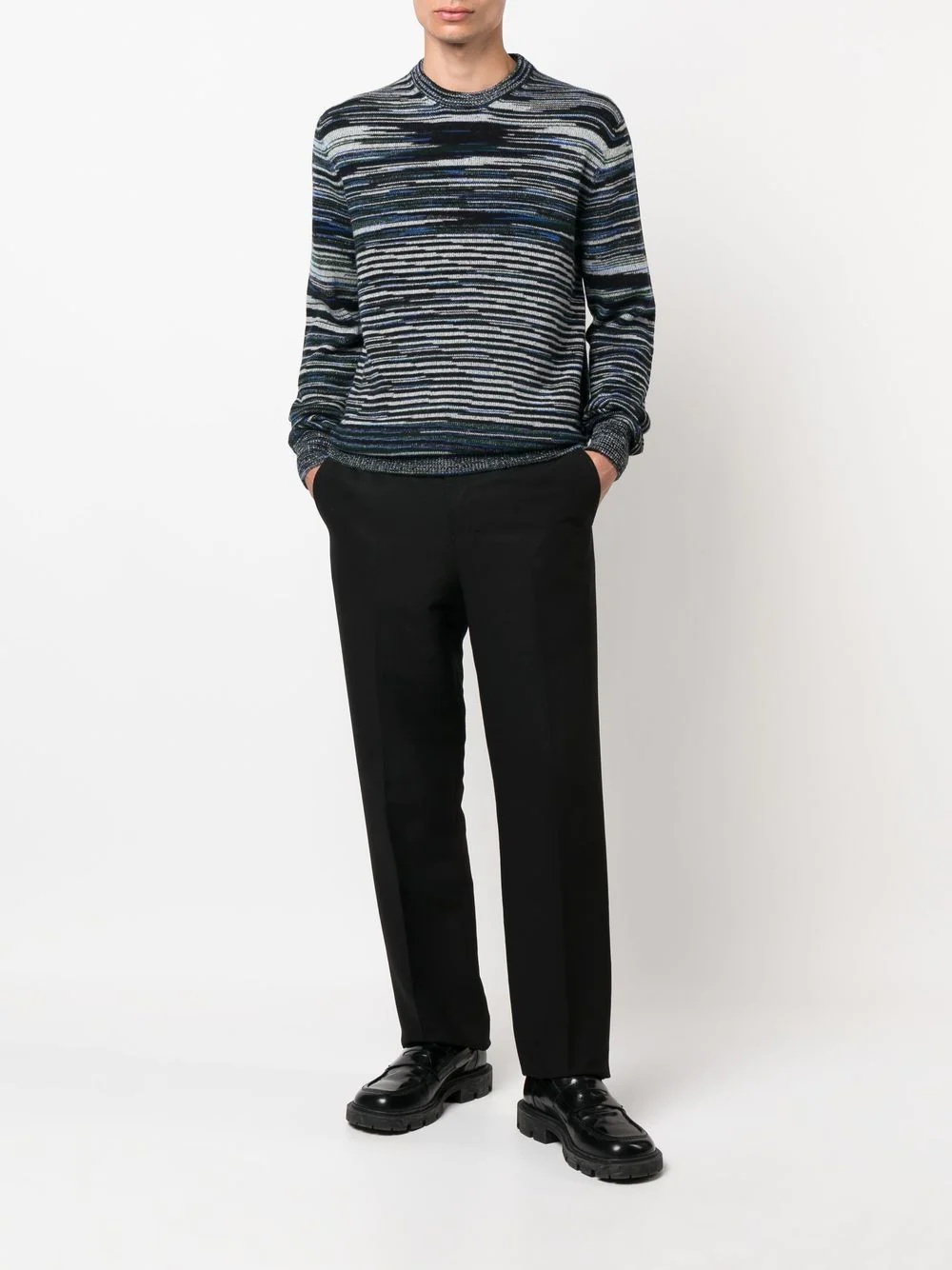 striped cashmere jumper - 2