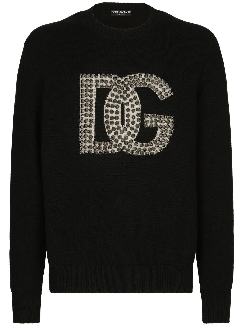 studded logo-detail jumper - 1