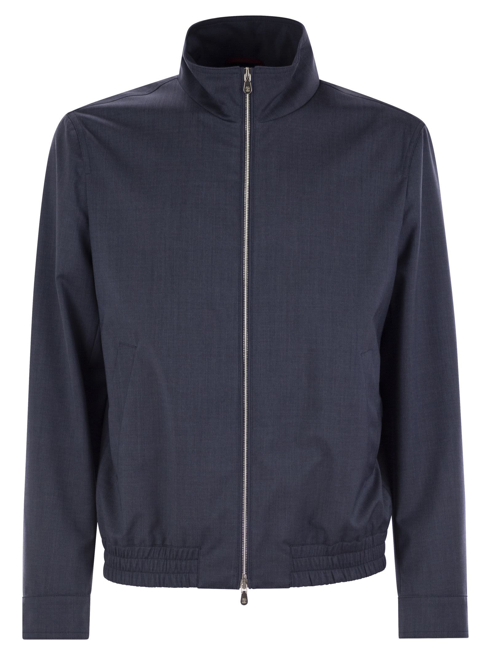 Brunello Cucinelli Men Bomber Jacket In Membrane Canvas - 1