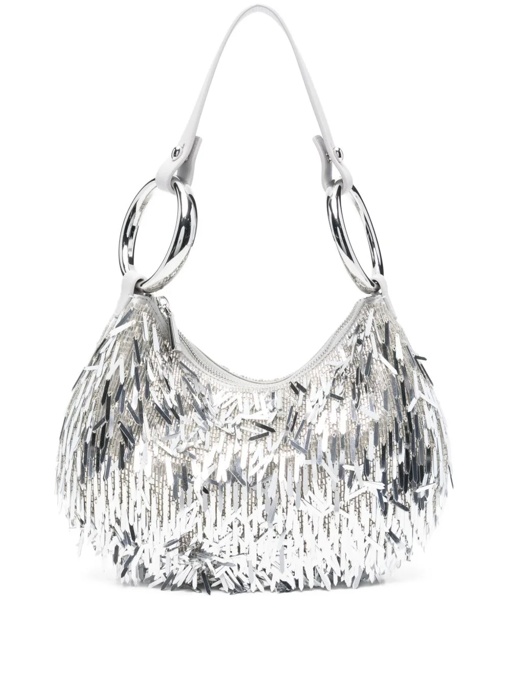 emblellished ring shoulder bag - 1