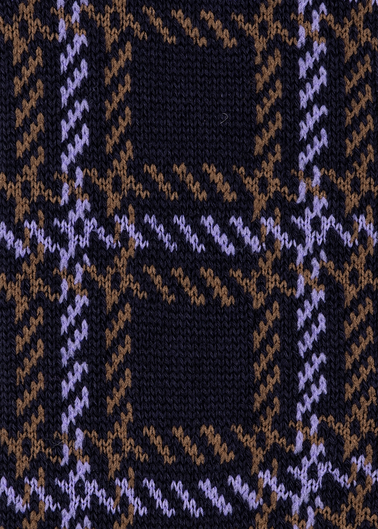 Navy Cotton And Wool-Blend Check Socks - 3