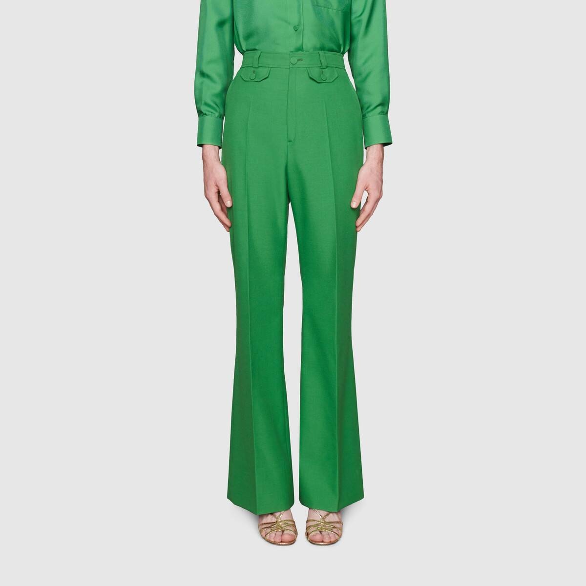 Wool twill flare pant - 3
