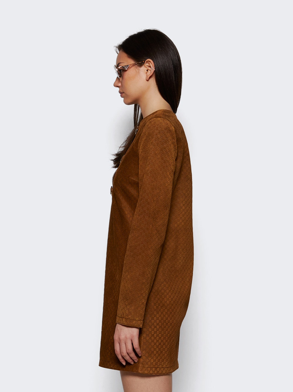Horsebit Mini Dress Mahogany - 3