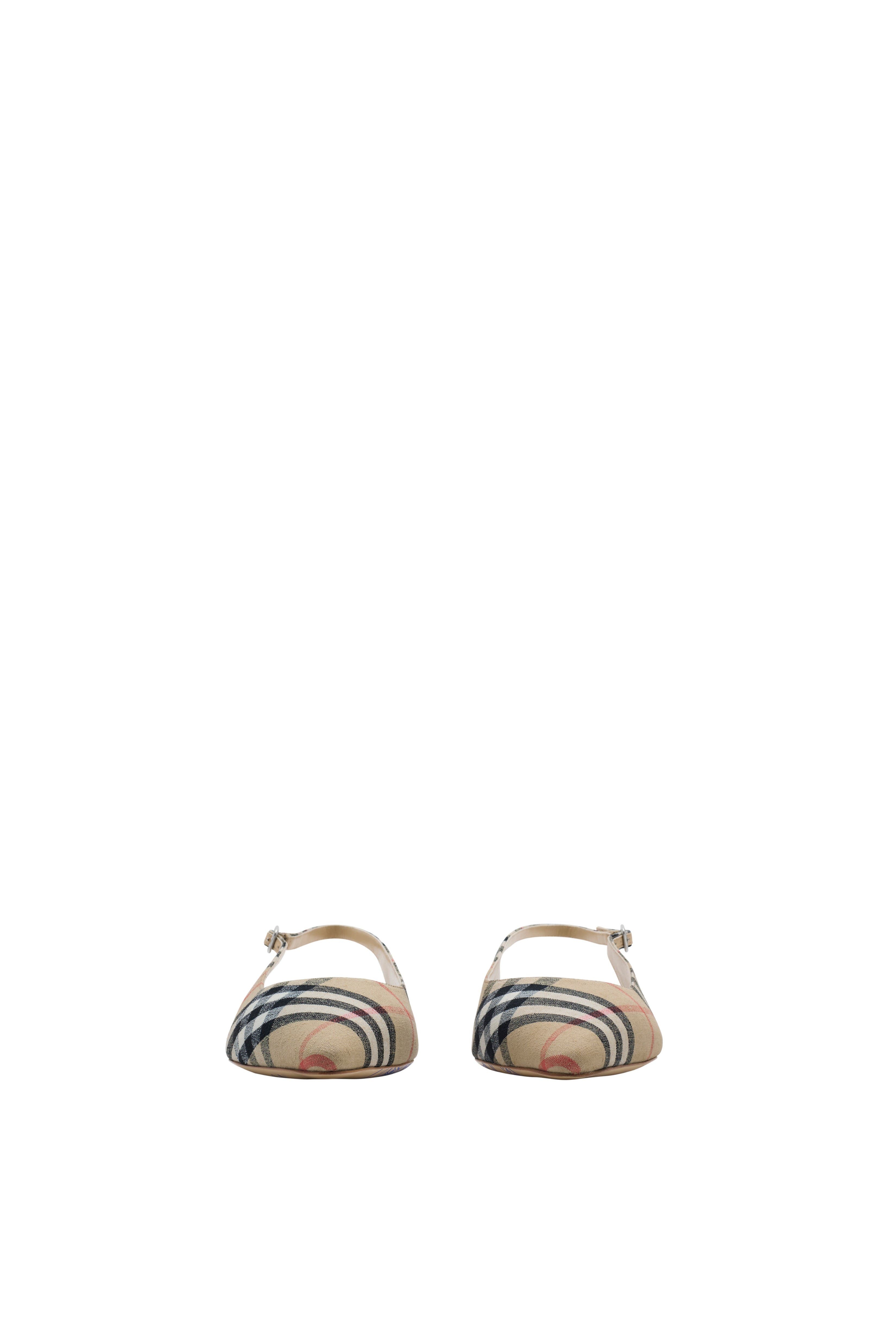burberry Check Dame Slingback Ballerinas in Sand at Nordstrom - 3