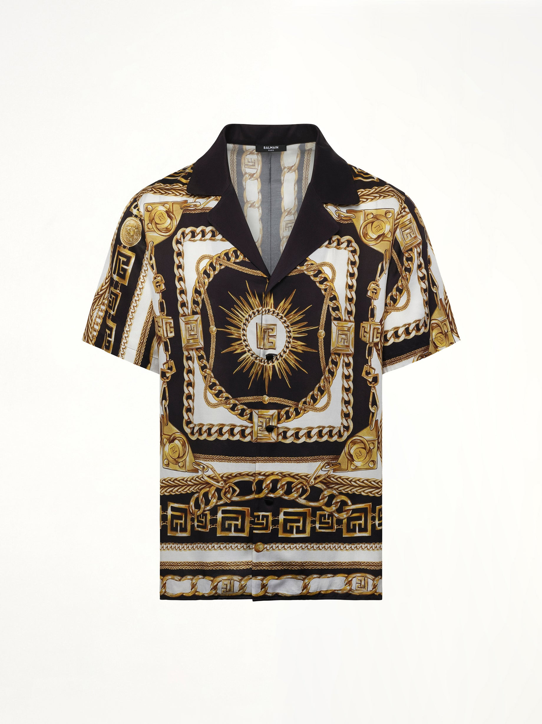 Foulard Print Shirt in Black/White/Gold - 2