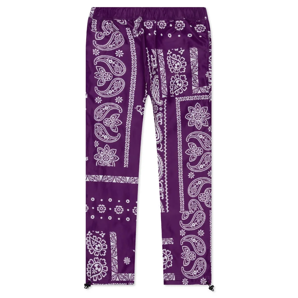 PALM ANGELS BANDANA PRINTED AFTERSPORT - PURPLE/WHITE - 1