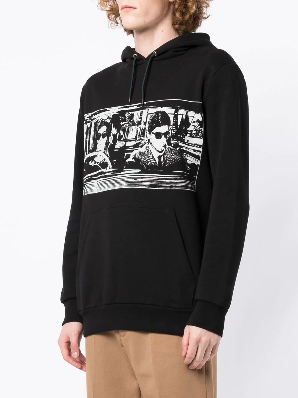 graphic-print drawstring hoodie - 3