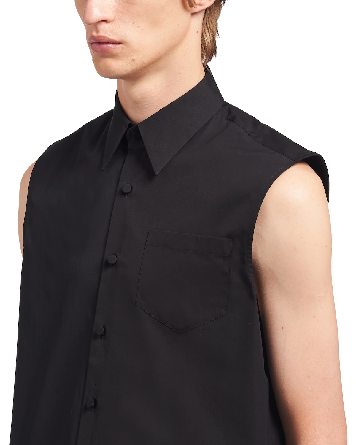 Sleeveless cotton shirt - 5