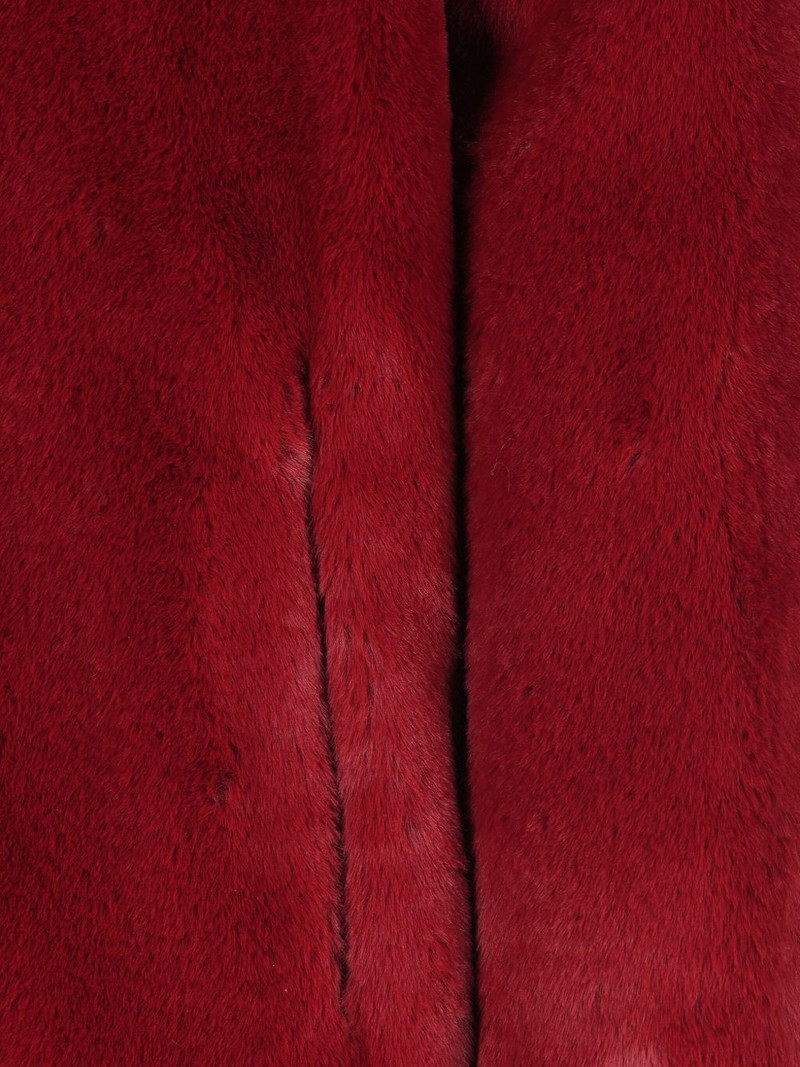 belted faux-fur coat 4