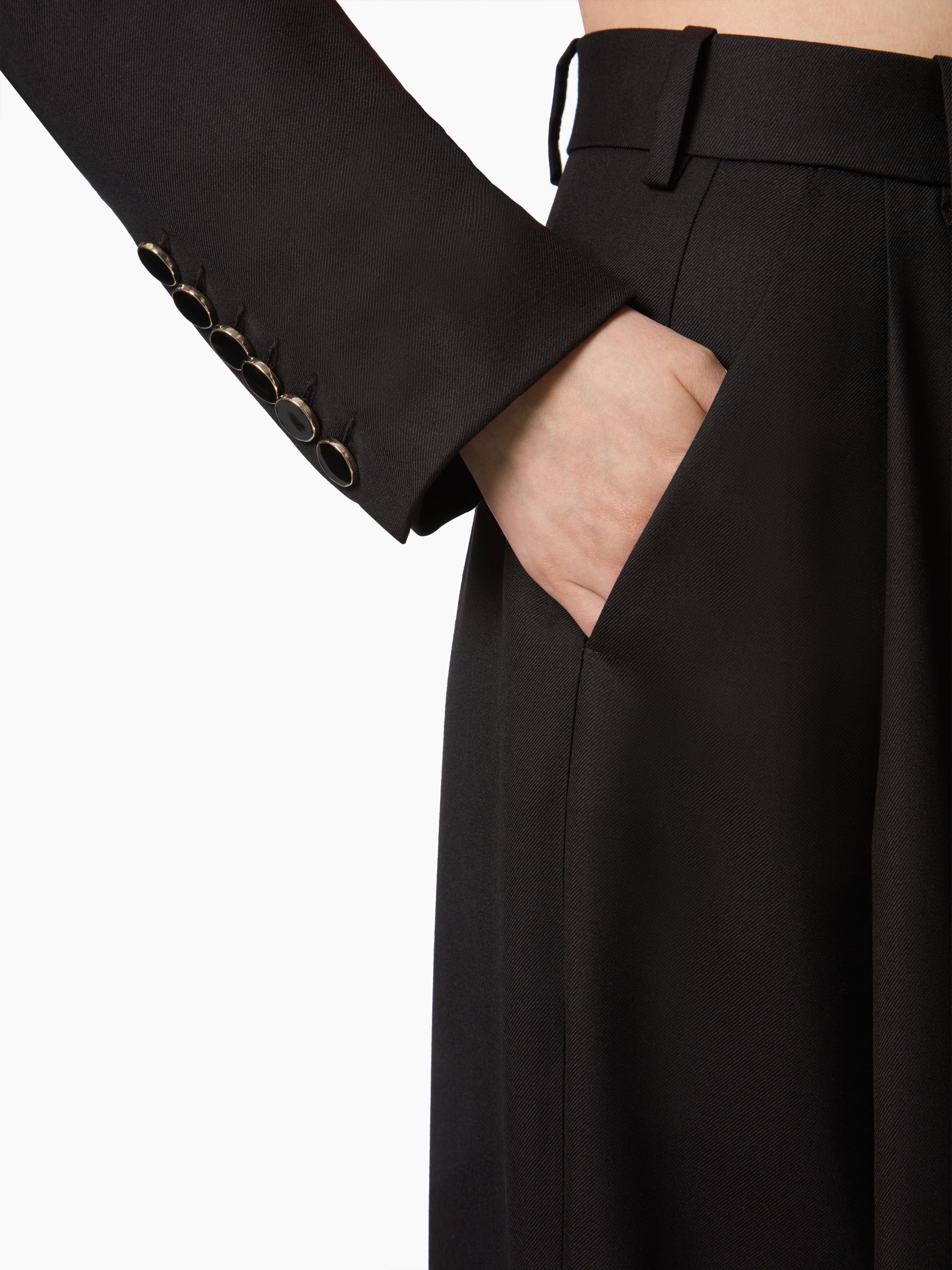 PLEATED WIDE-LEG PANTS - 3
