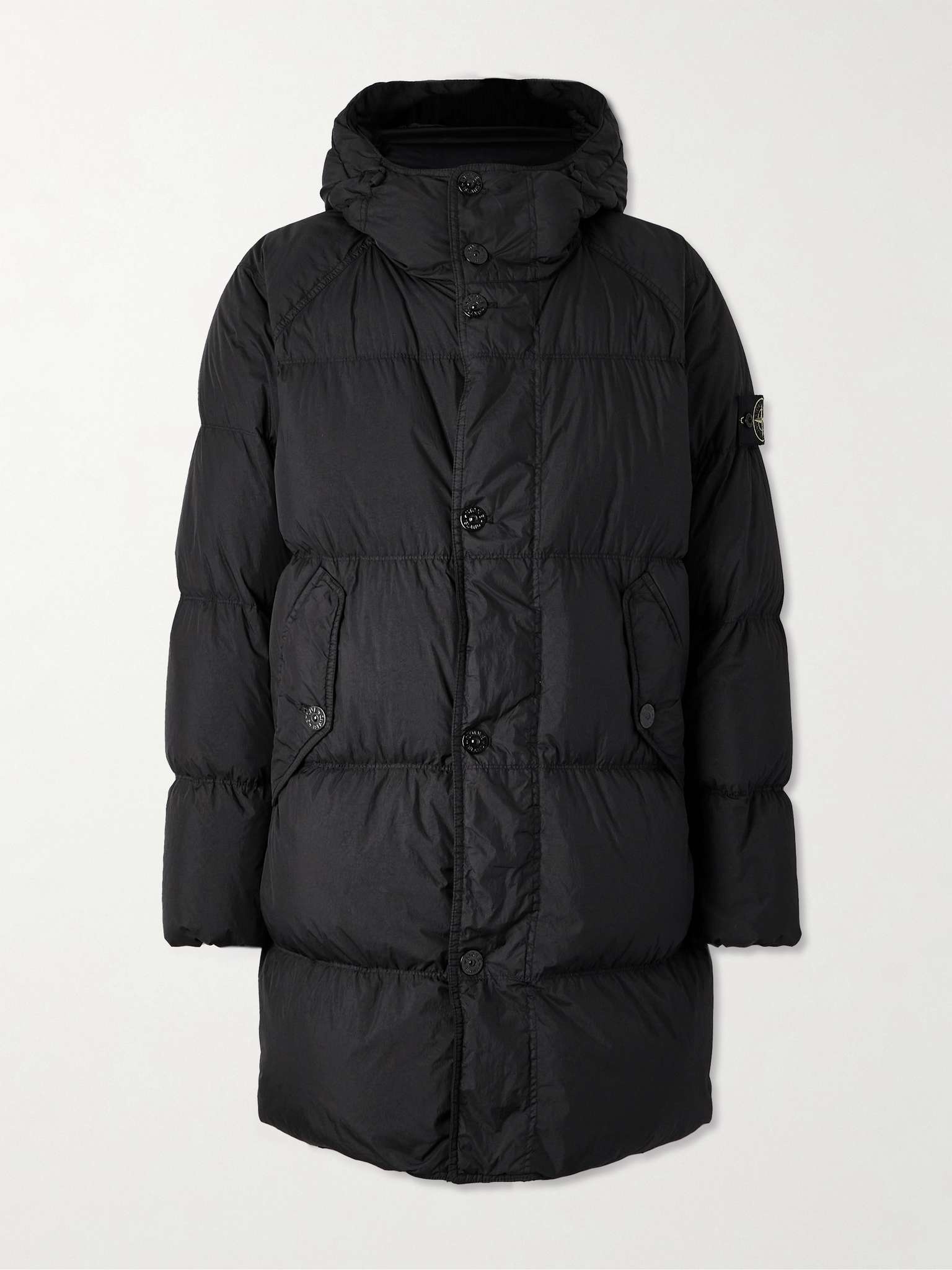 Logo-Appliquéd Padded Quilted Shell Down Coat - 1