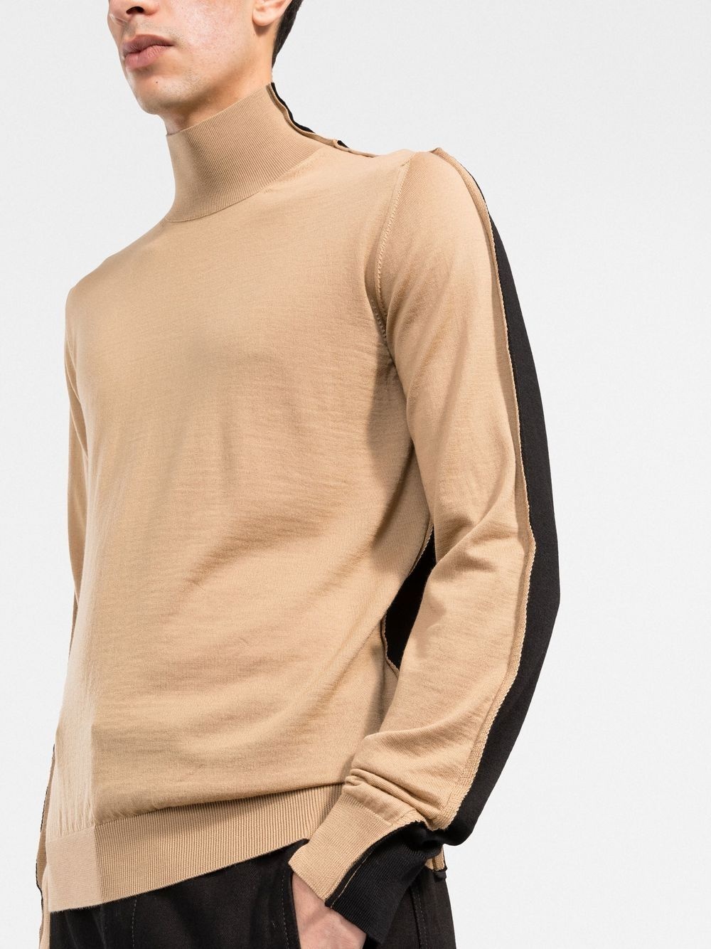 rollneck two-tone jumper - 3