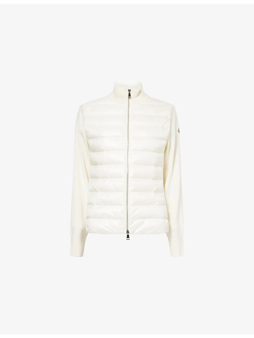 Padded Zip-Up Wool and Nylon Cardigan - 1