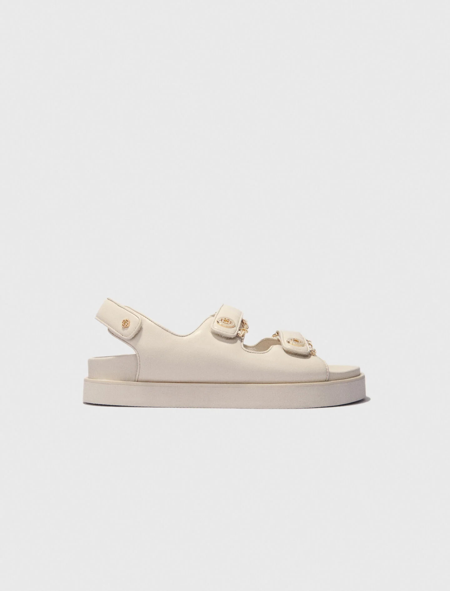 Flat leather sandals - 1