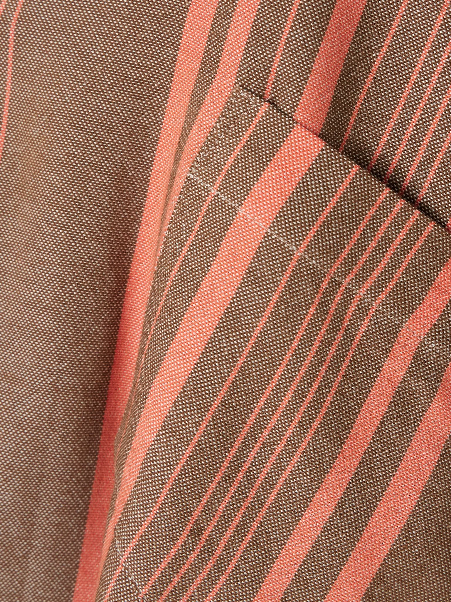 Oversized striped cotton shirt Brown - 5