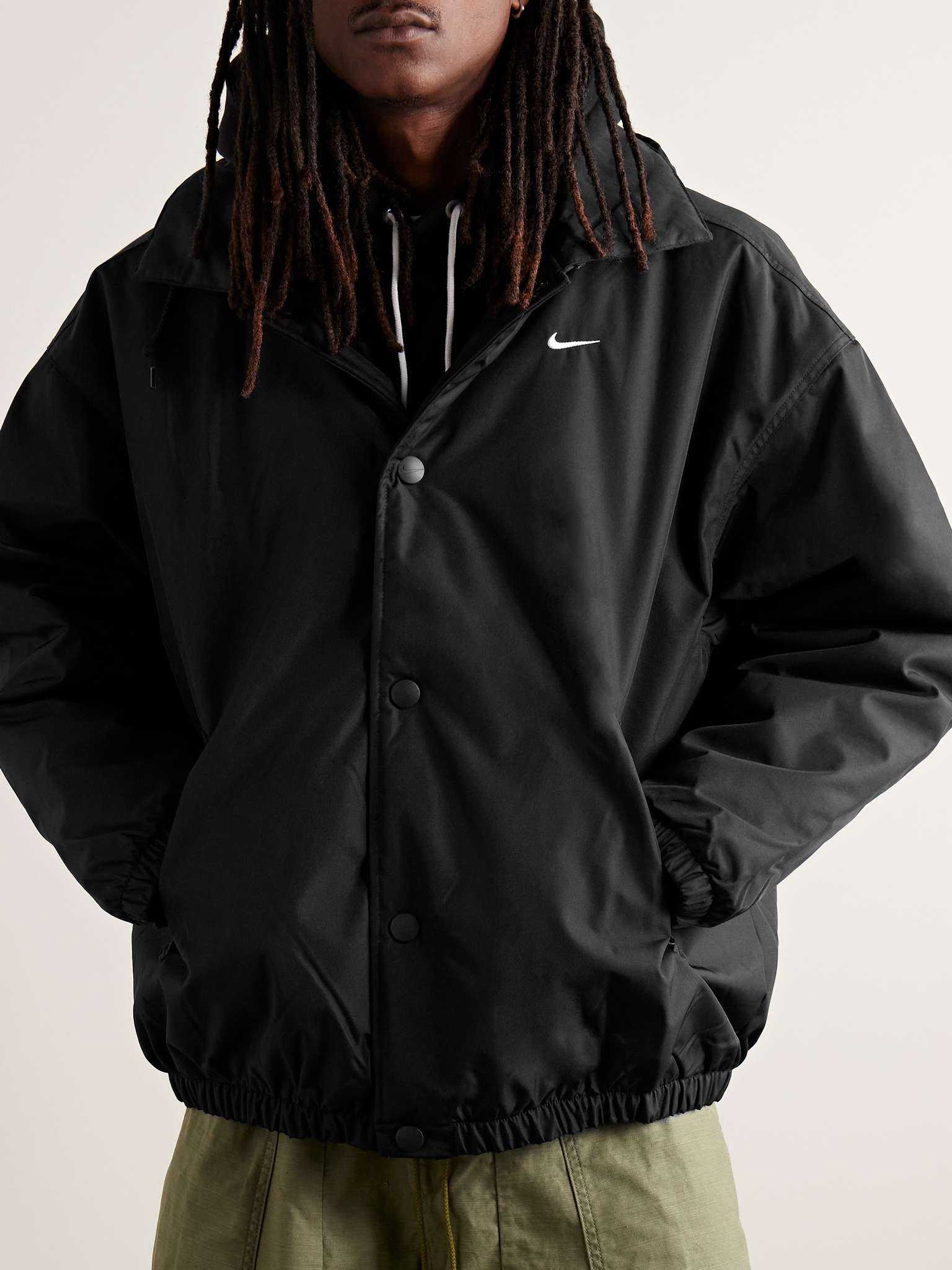 Nike Solo Swoosh Logo-Appliquéd Padded Nylon Jacket | REVERSIBLE