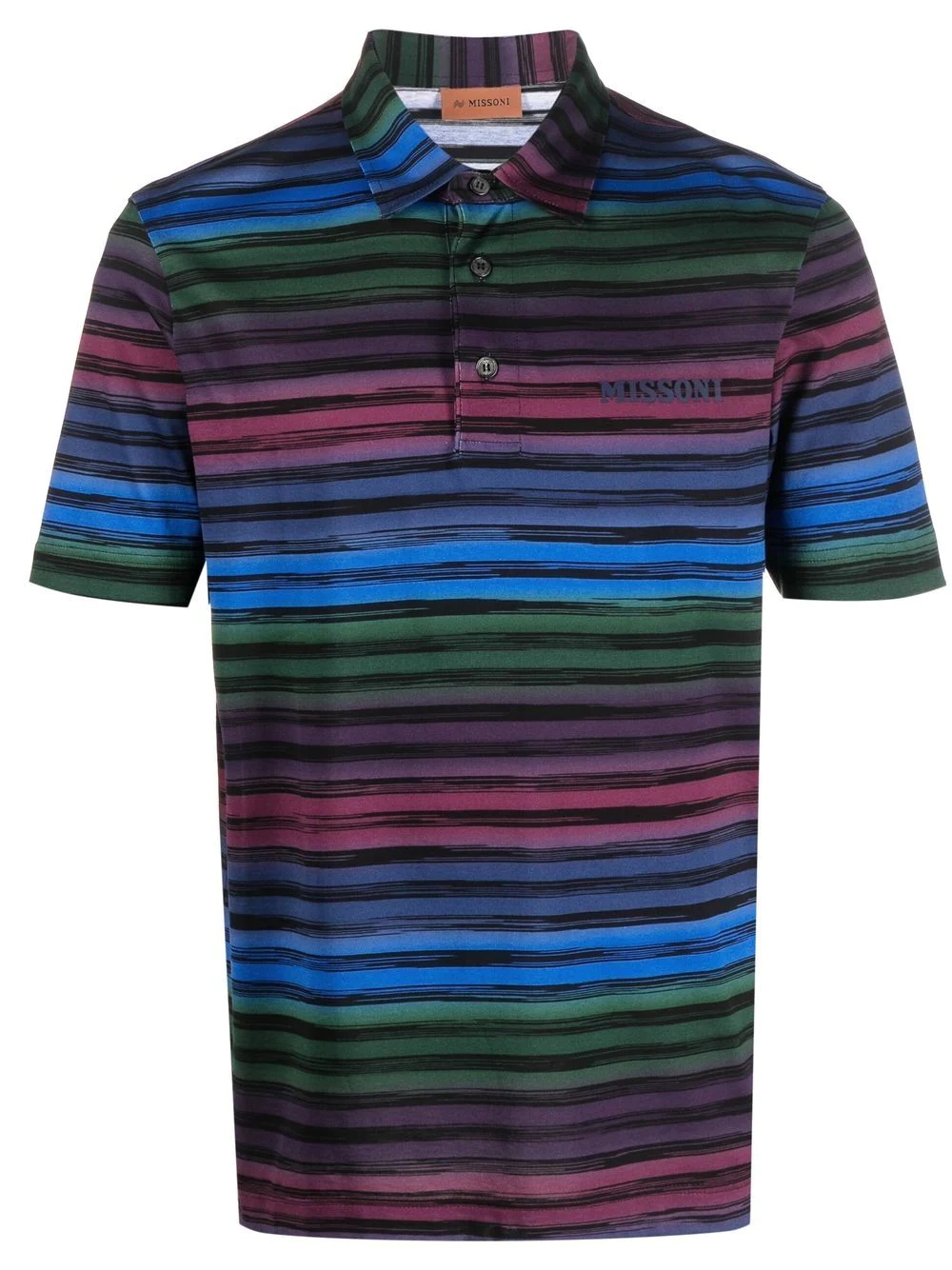 striped polo shirt - 1