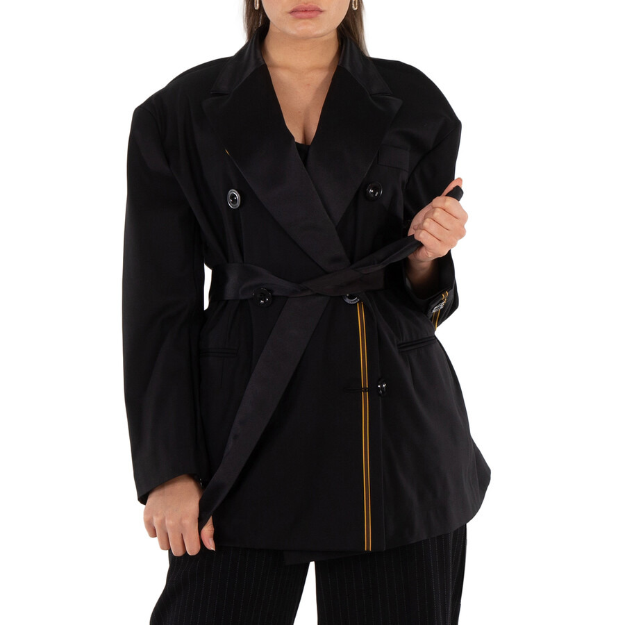 Sacai Ladies Black Loro Piana Suiting Jacket, Brand Size 2 (Medium) - 3