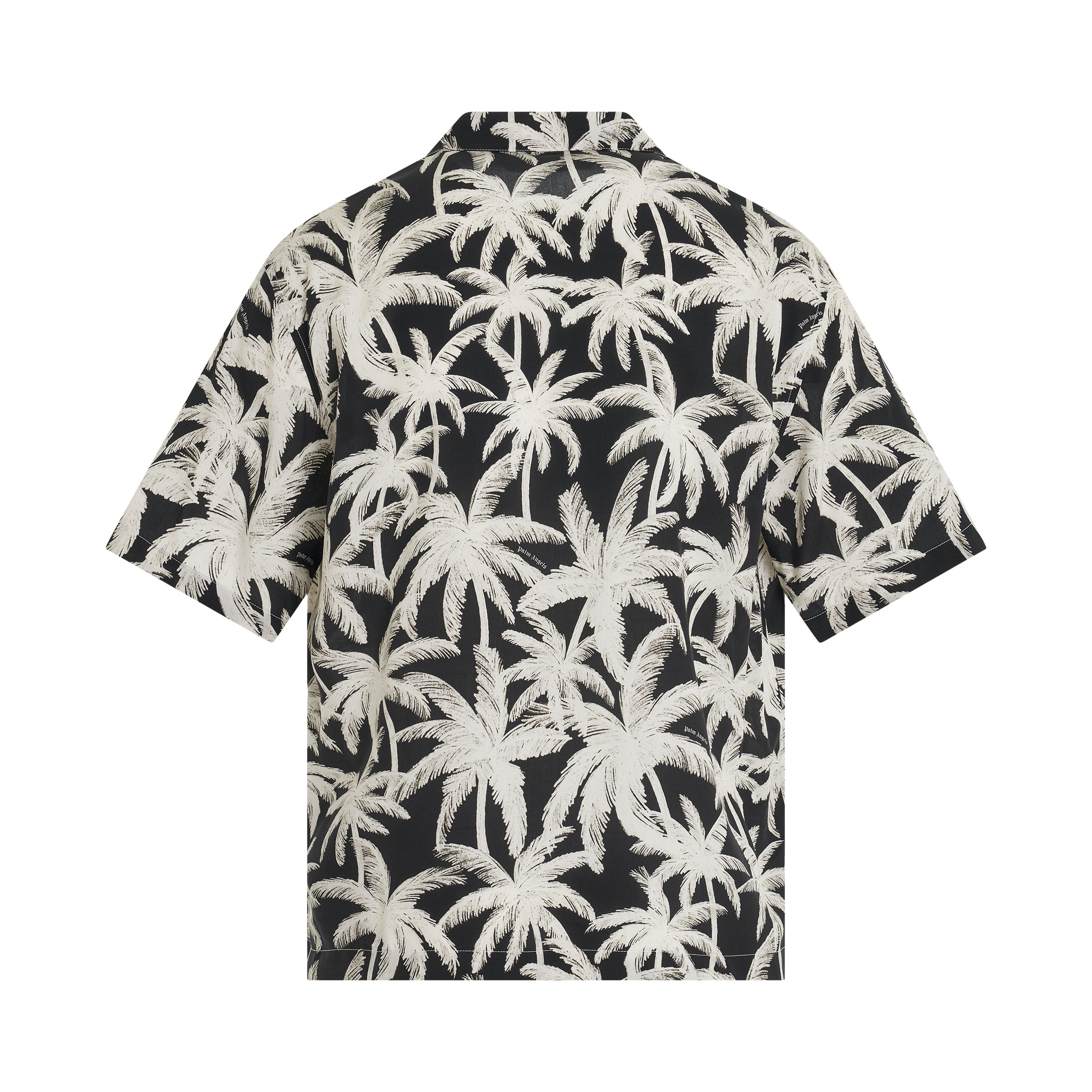 Palms Allover Short Sleeve Shirt in Black/Off White - 4