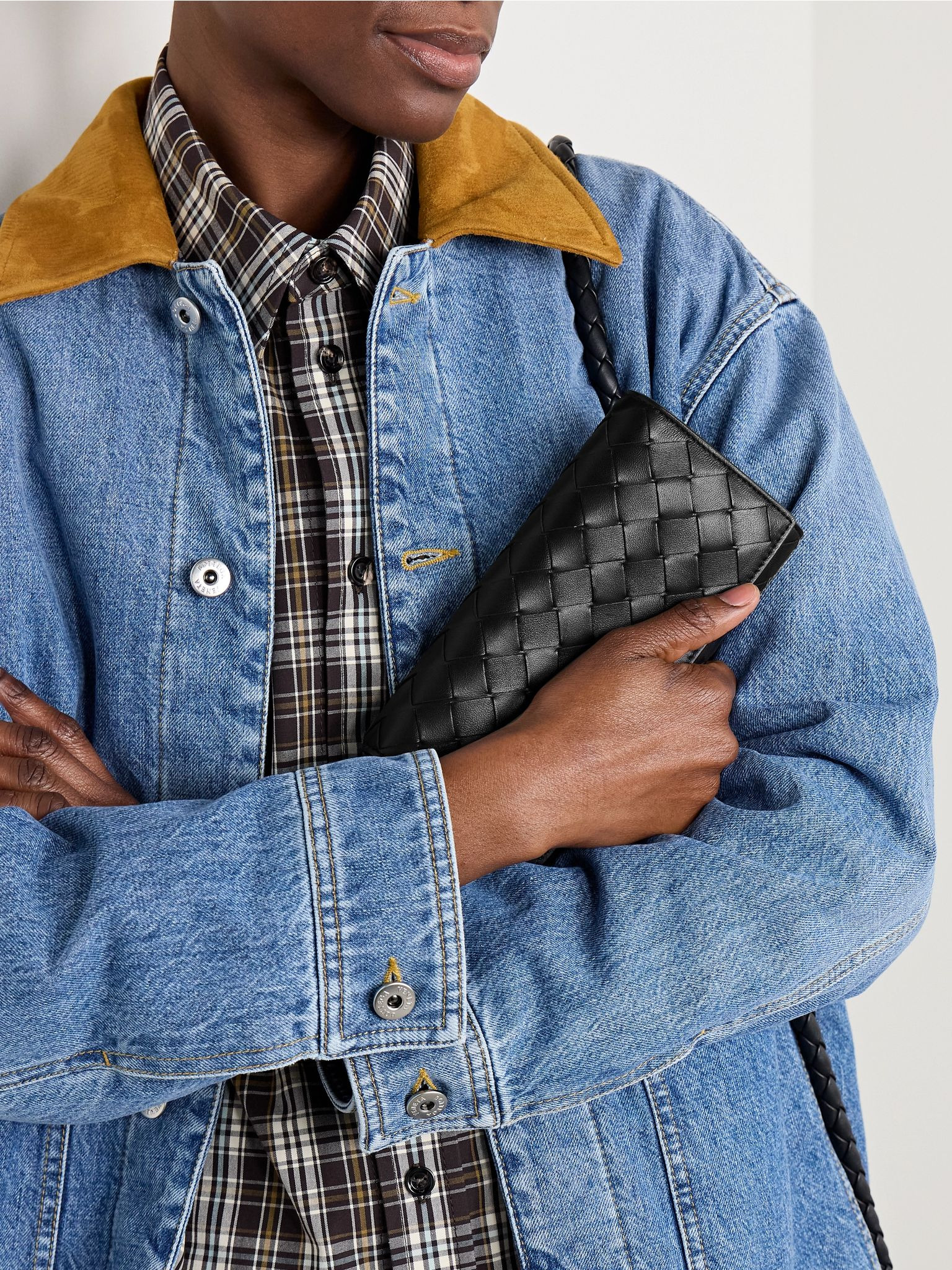Intrecciato woven leather wallet Black - 2